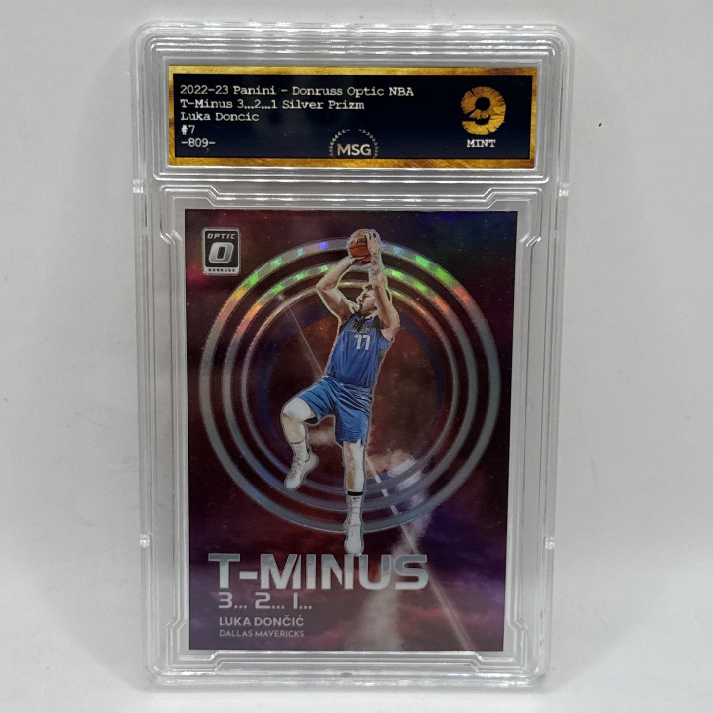 2022-23 Donruss Optic T-Minus 3.2.1 Luka Doncic #7 Mavericks Graded 9 NBA Silver