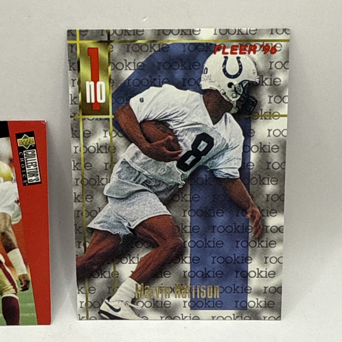 1996 Fleer Football 159 Marvin Harrison Rookie Rc NFL Indianapolis Colts Card