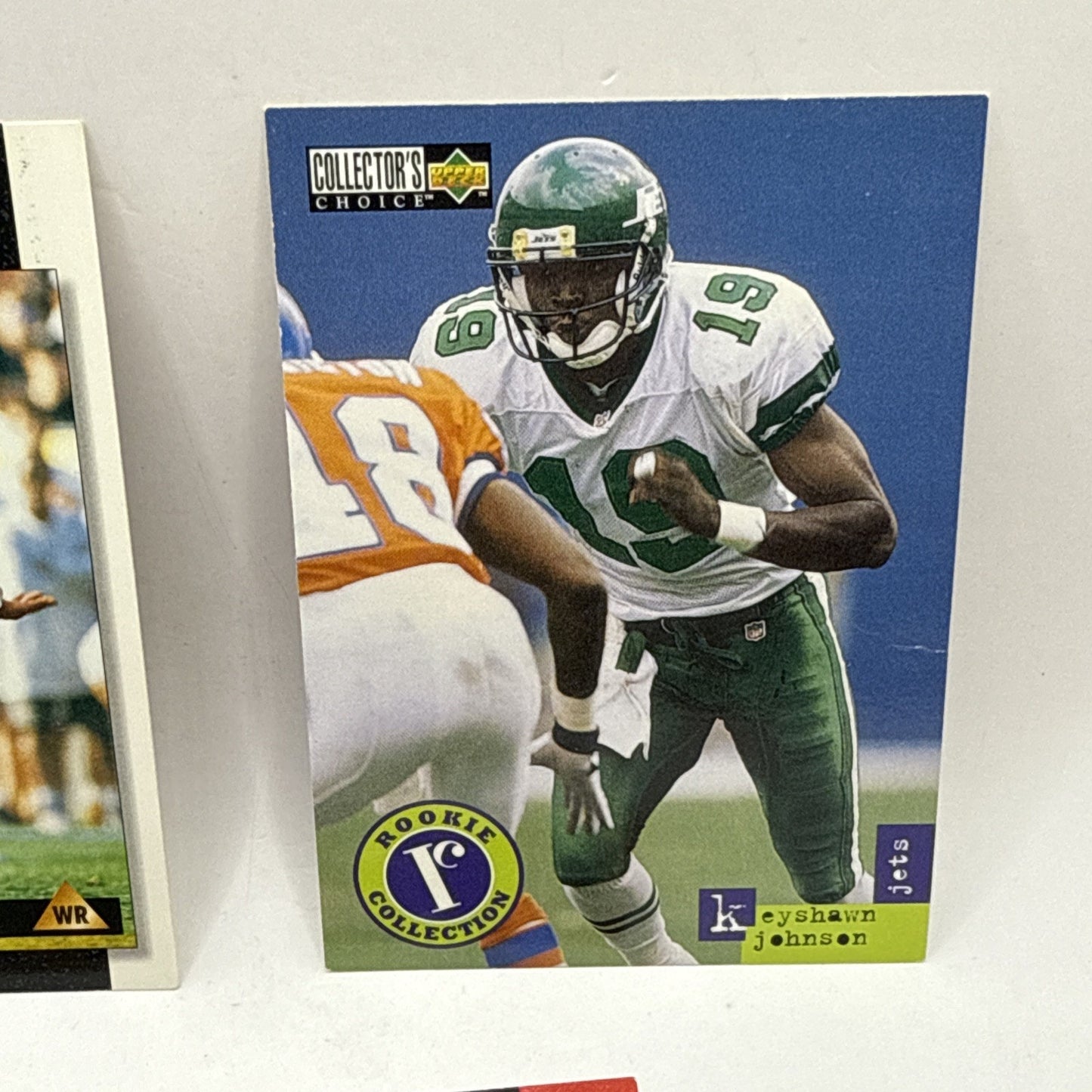 1996 NFL Score Football | Keyshwan Johnson RC | #214 | New York Jets - 3 Card