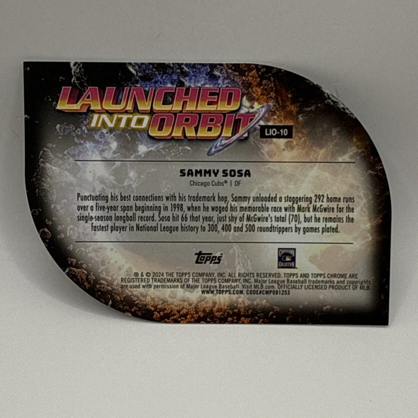 2024 Topps Cosmic Chrome - Launched Into Orbit Sammy Sosa #LIO-10 Die-cut Cubs
