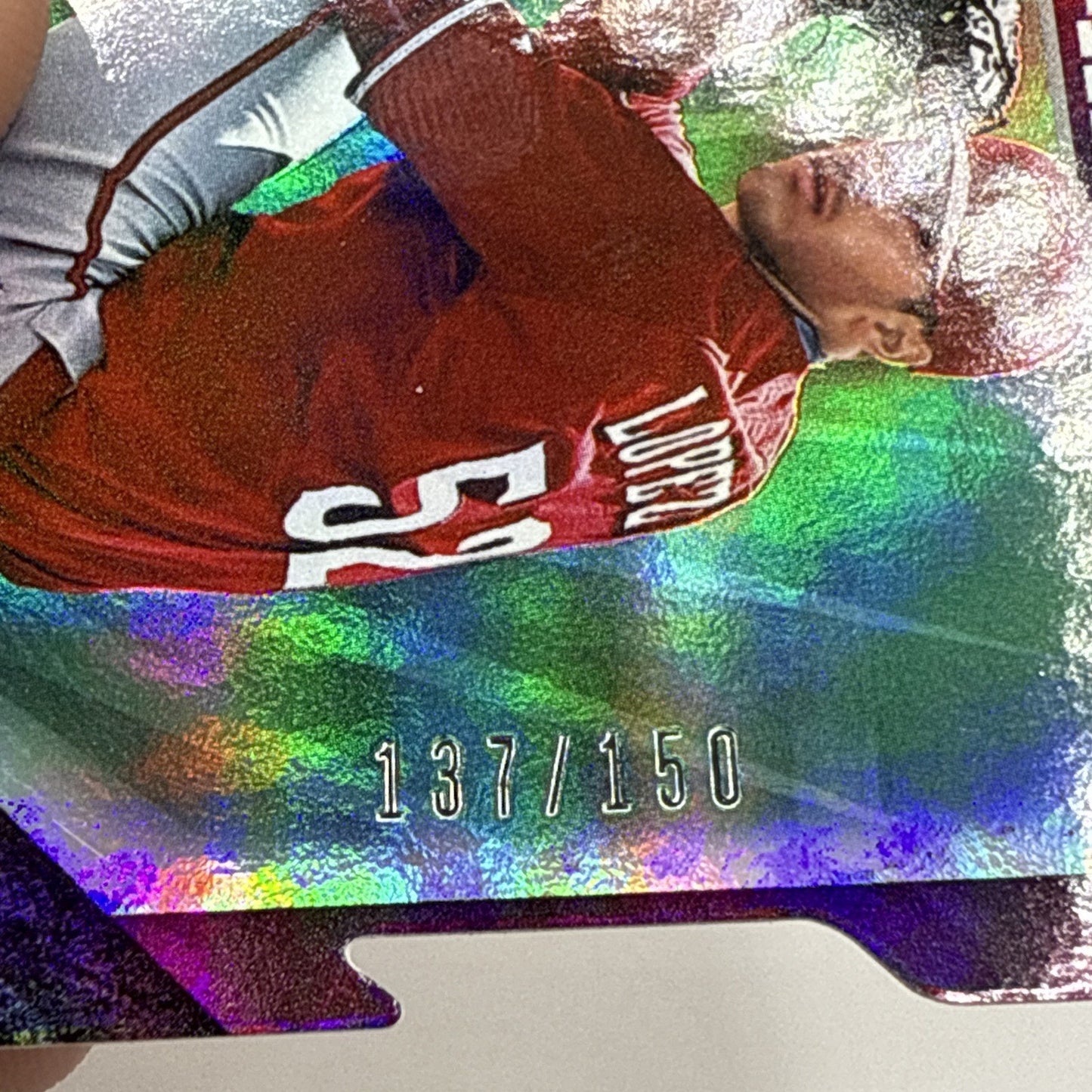 2015 Panini Elite Extra Edition Status Purple Die-Cut /150 Jose Lopez #170 Cincy