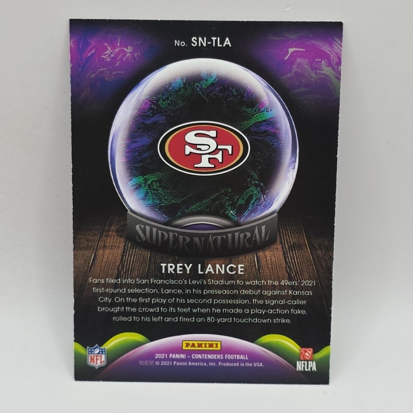 2021 Panini Contenders Supernatural Ruby Red Trey Lance #SN-TLA RC NFL 49ers
