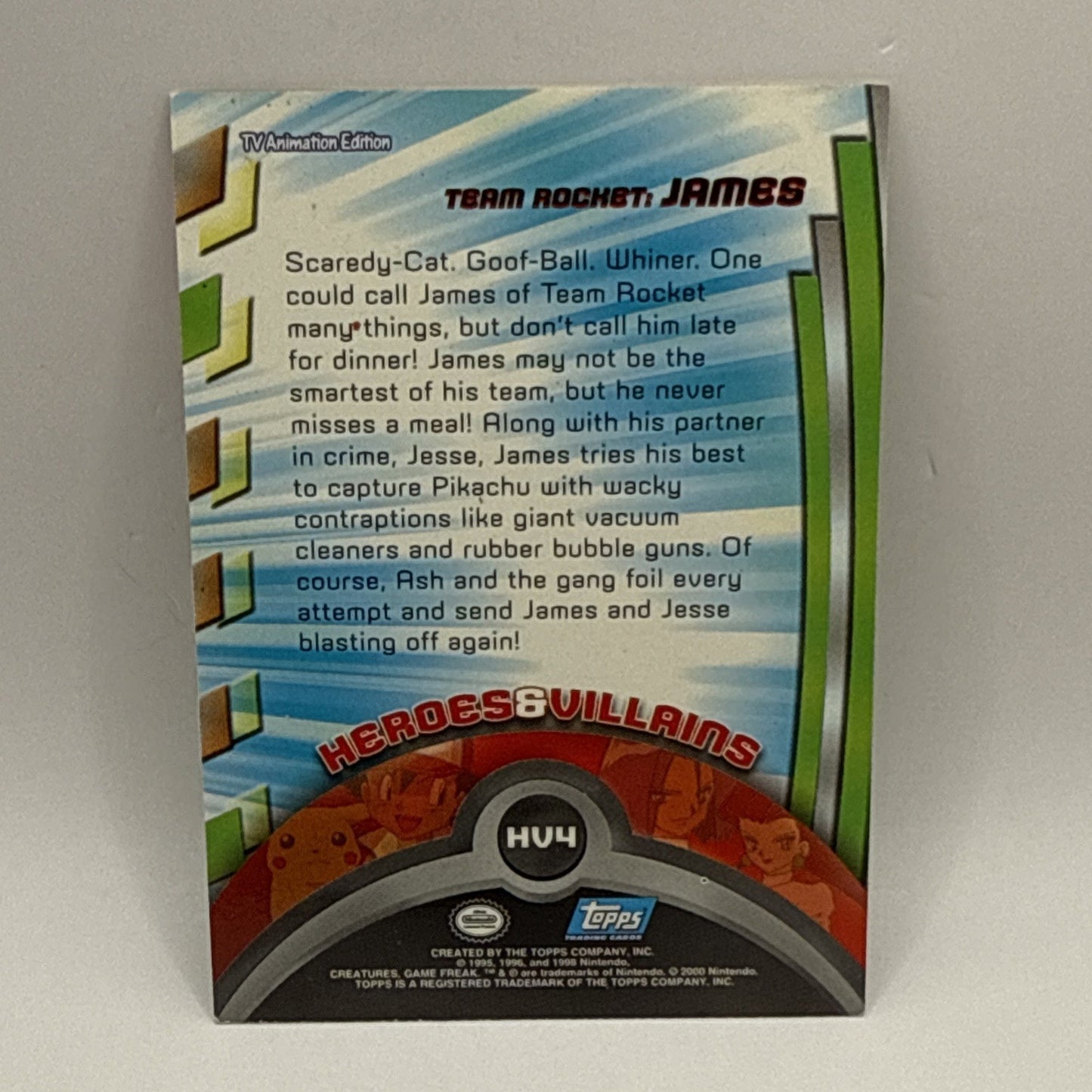 Pokemon Card - Team Rocket: James HV4 - TV Animation - Topps Series 2 HP Card