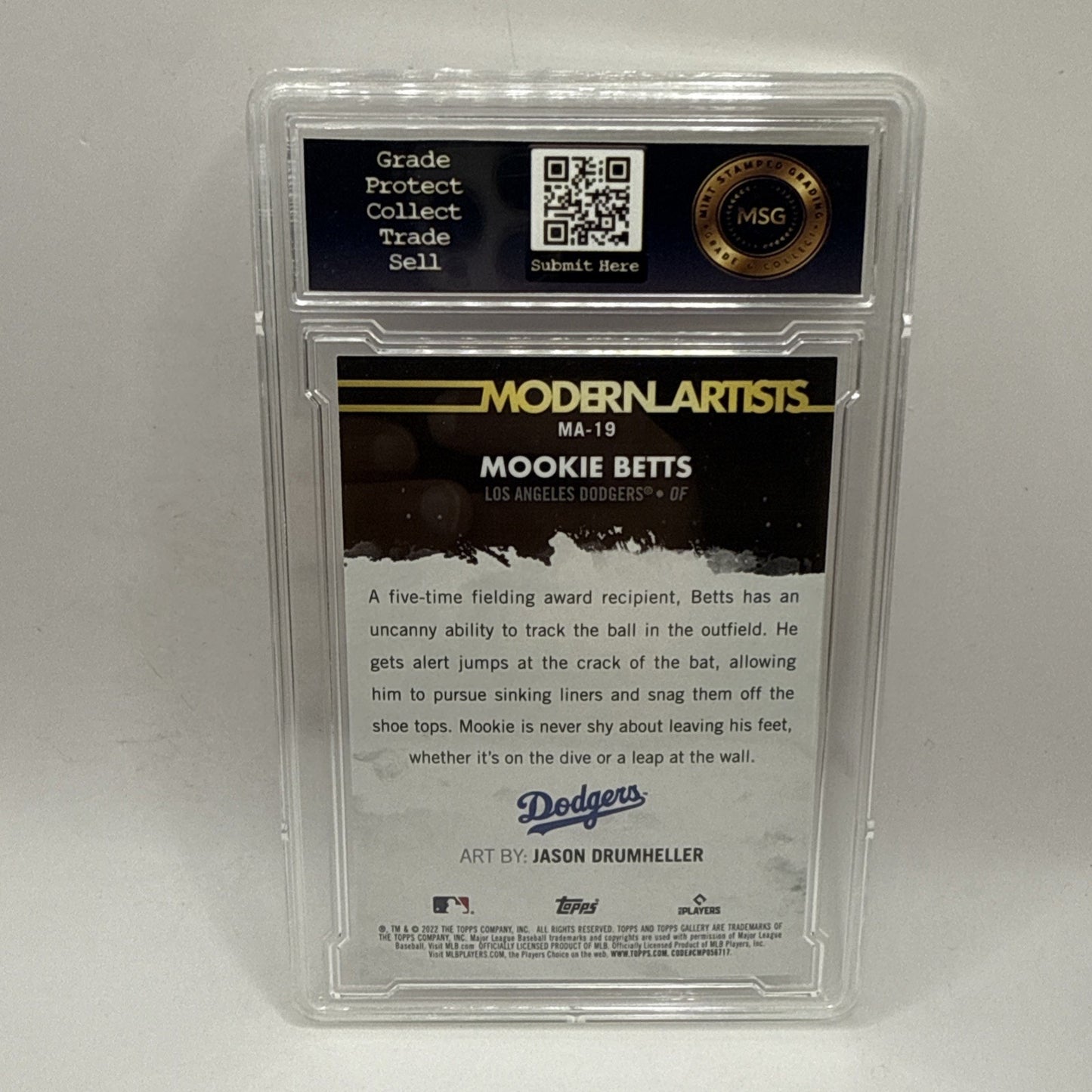 2022 Topps Gallery - Modern Artists Mookie Betts #MA-19 Graded 9 MLB Dodgers