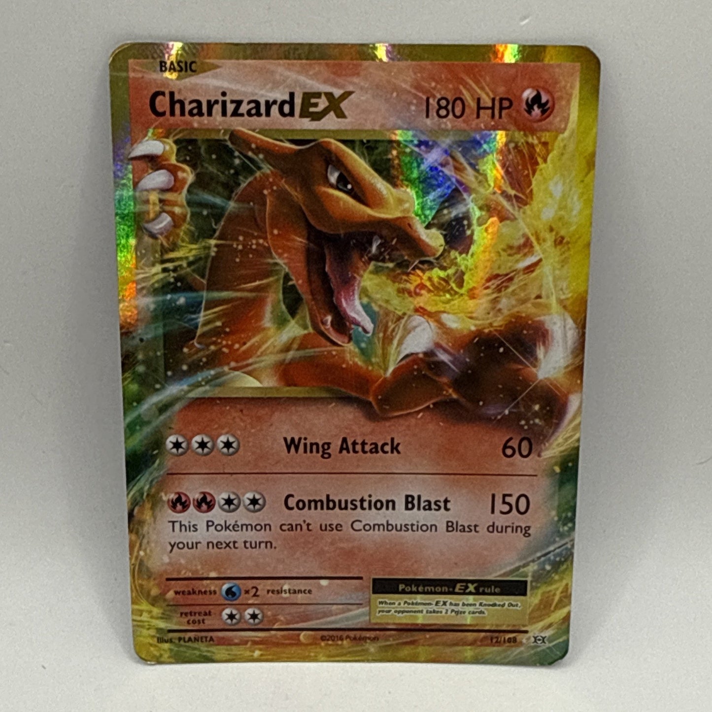 Charizard EX 12/108 Evolutions Holo HP DMG Pokemon Tcg Collectible Card