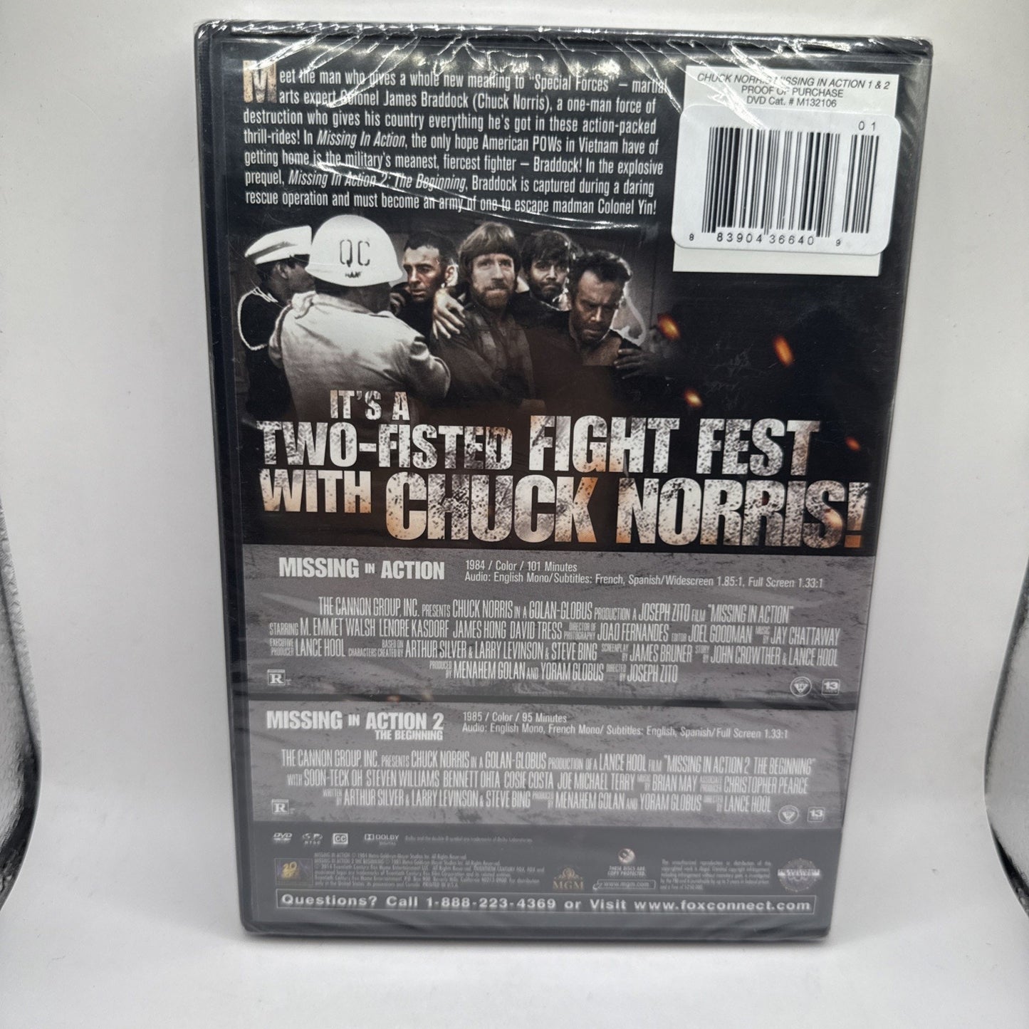 Missing In Action 1 & 2 DVD - 2014 - Chuck Norris Bilingual - FACTORY SEALED NEW