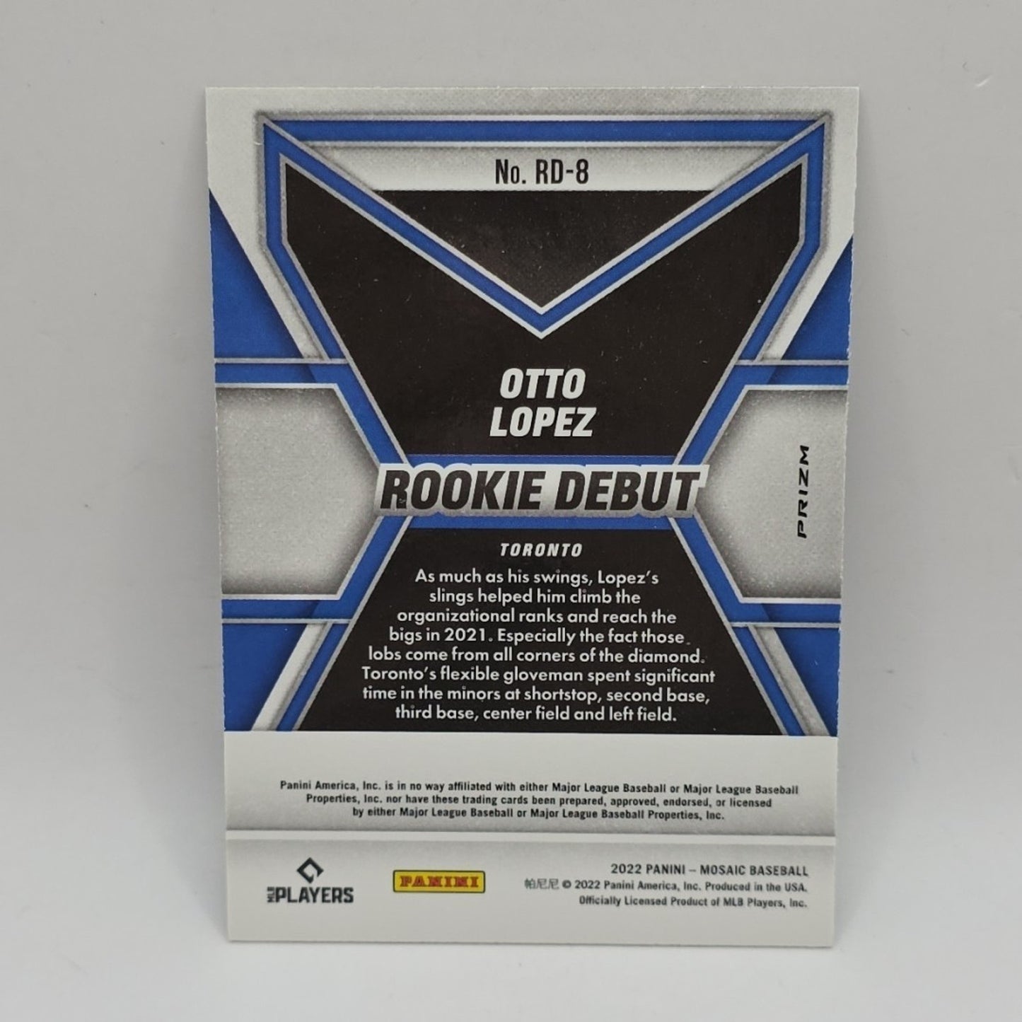 2022 Panini Mosaic Baseball - Otto Lopez Rookie Debut Green Prizm RC #RD-8 MLB