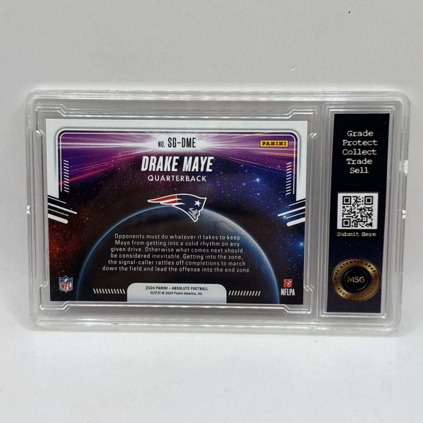 2024 Panini Absolute - Star Gazing Drake Maye #SG-DME (RC) Rookie NFL Graded 8