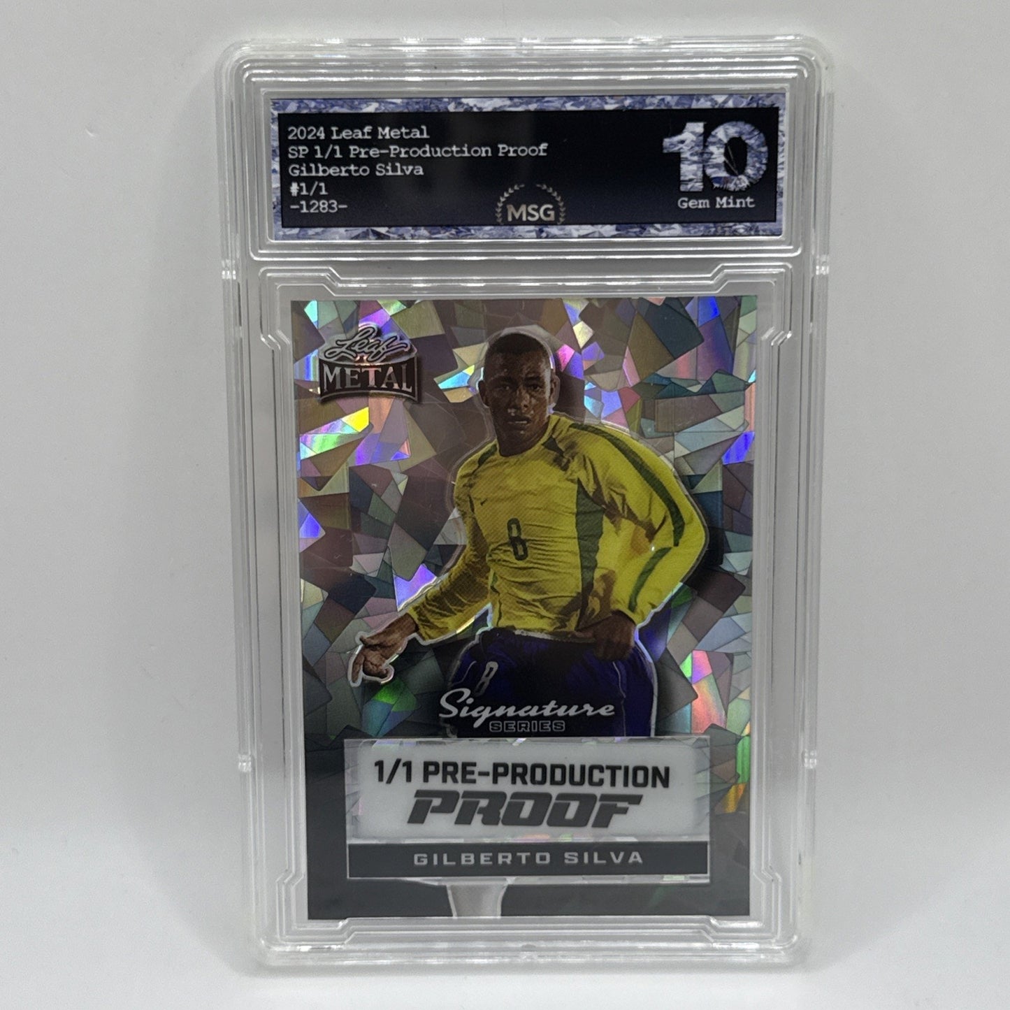 2024 LEAF METAL GILBERTO SILVA 1/1 PRE- PRODUCTION PROOF GRADED 10 GEM