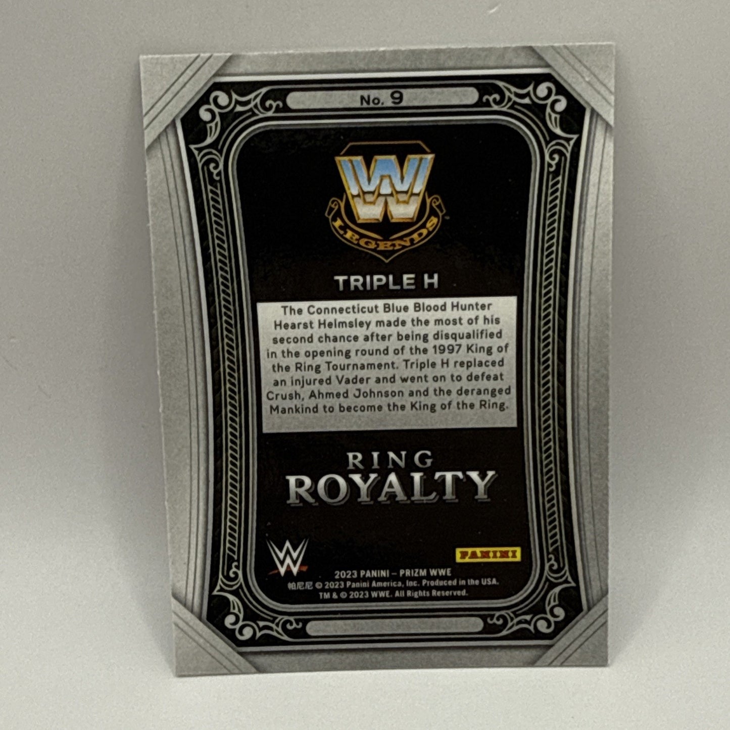 Triple H #9 Ring Royalty - 2022-23 Panini Prizm WWE Wrestling Card