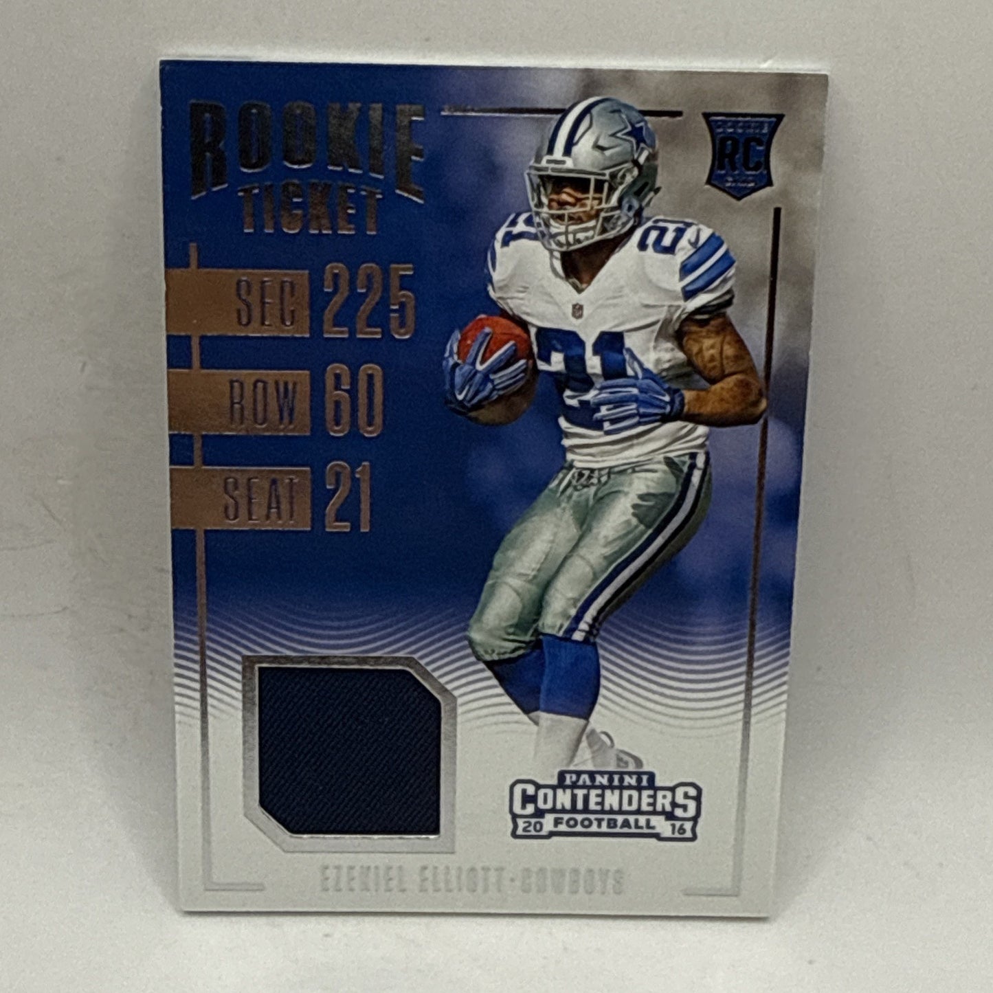 2016 Panini Contenders Football Ezekiel Elliot RC! Rookie Ticket Swatches No. 10