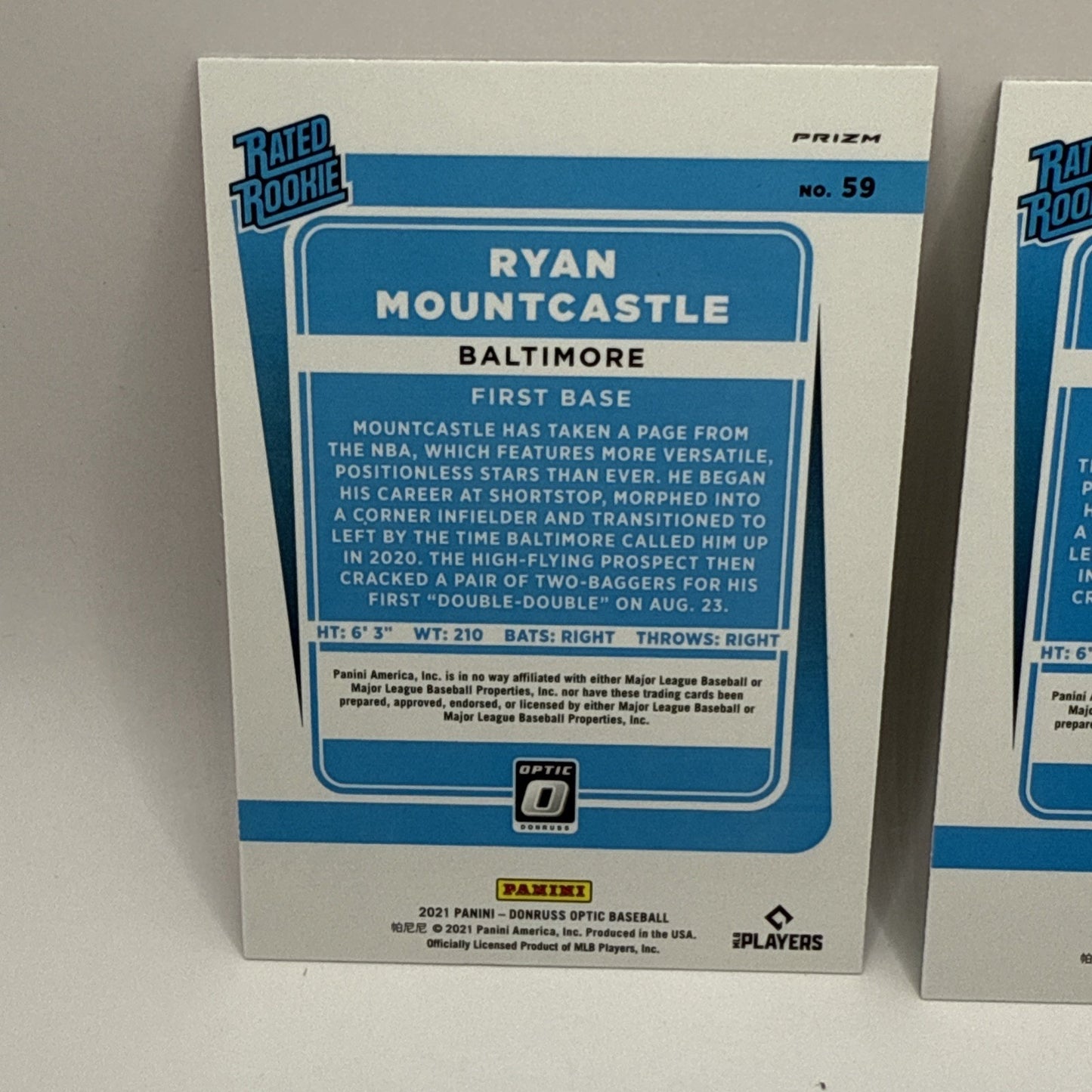 2021 Donruss Optic #59 Ryan Mountcastle Pink & Green Rookie Card Baltimore MLB