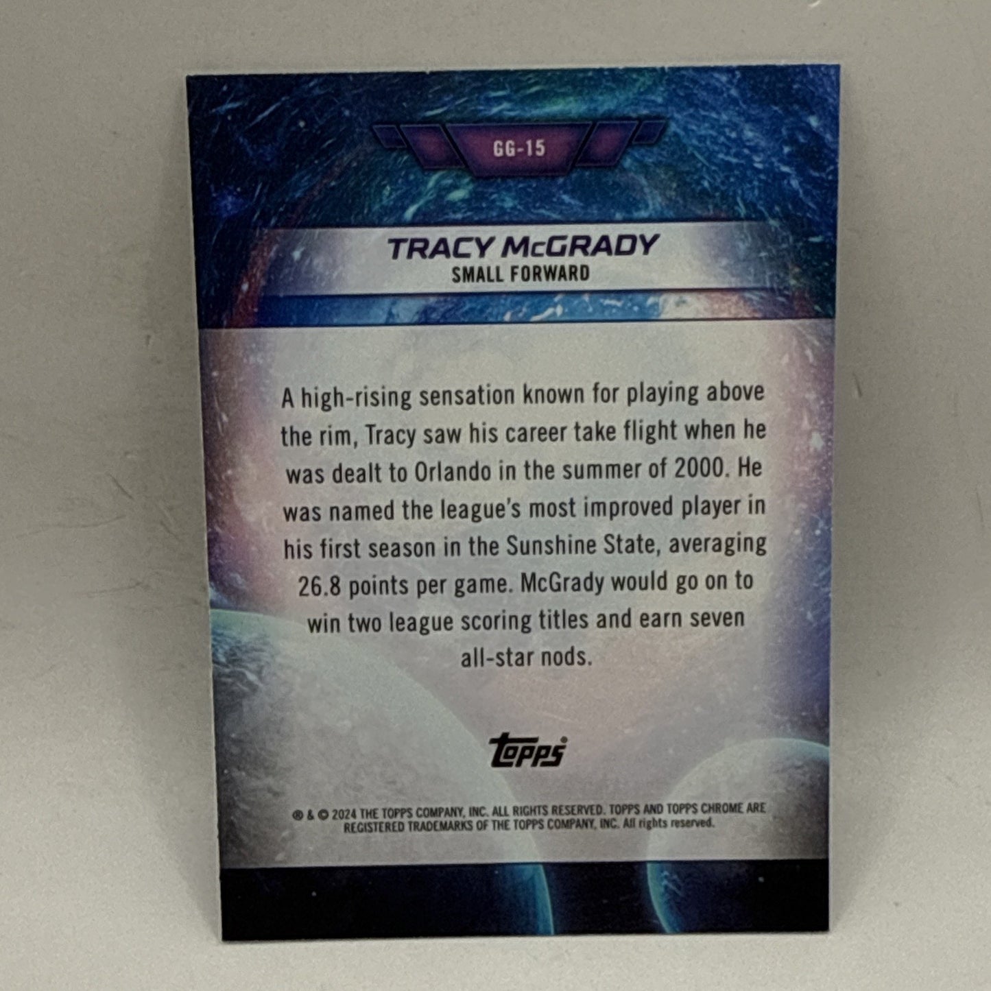 2023-24 Topps Chrome Cosmic Tracy McGrady Galaxy Greats Magic - Rockets