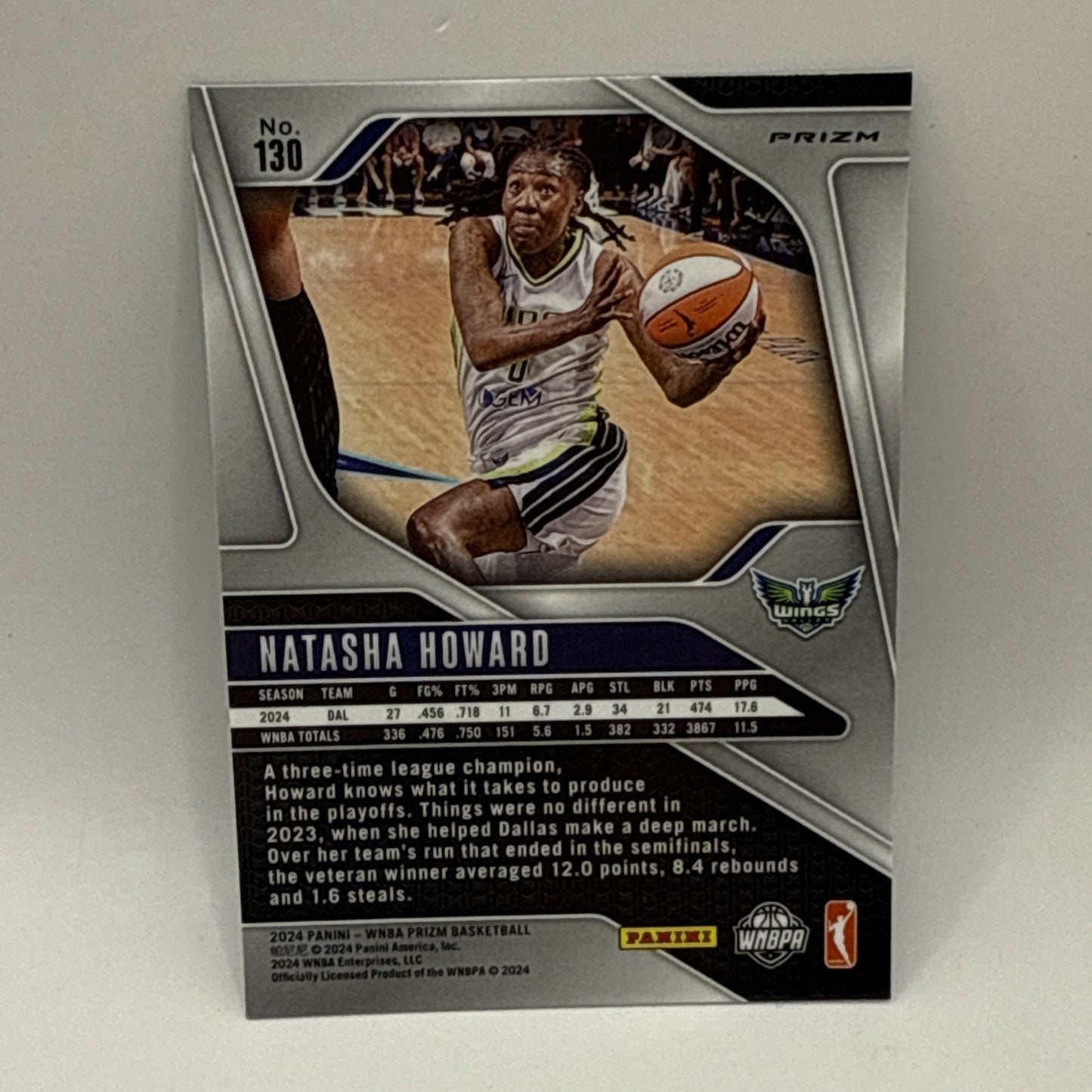 Natasha Howard Green #130 2024-25 Panini Prizm WNBA Dallas Wings