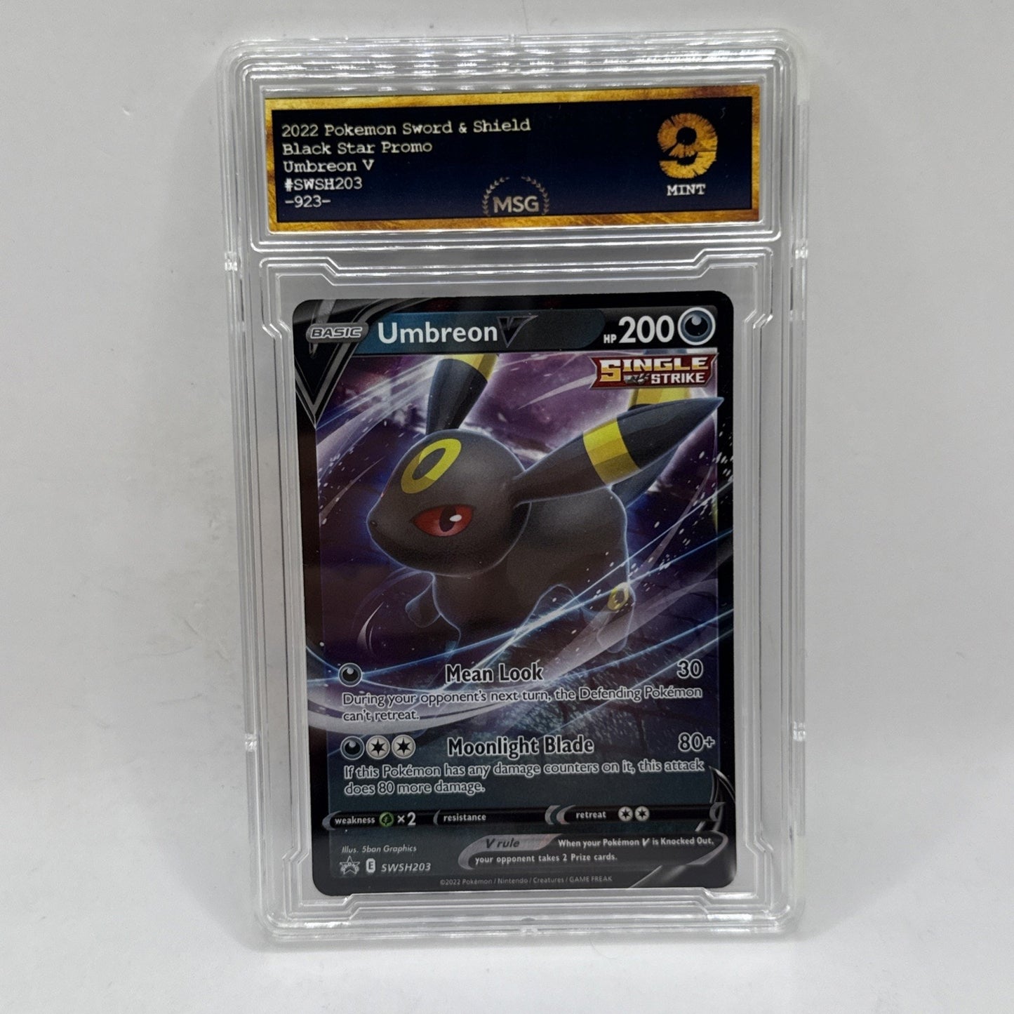 Umbreon V SWSH203 SWSH: Sword & Shield Promo Cards Holo Pokémon TCG Graded 9
