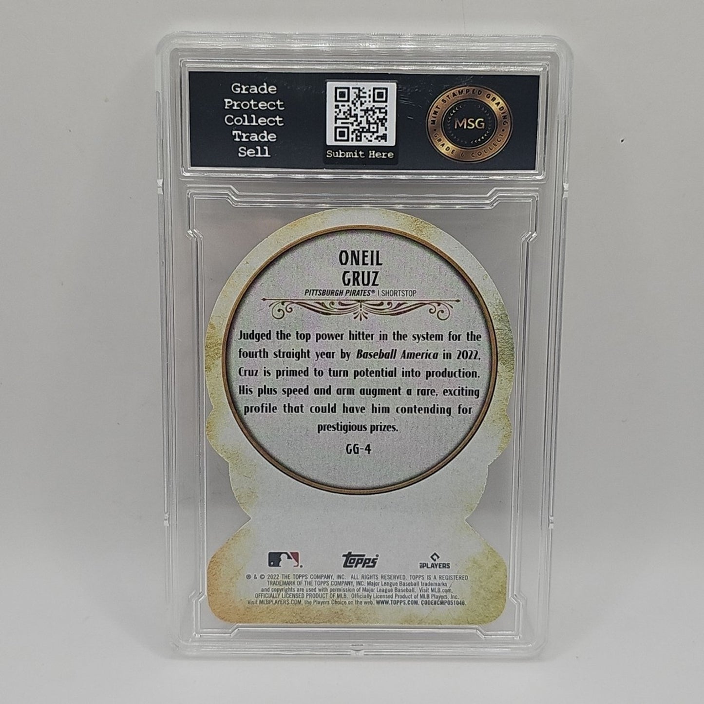 2022 Gypsy Queen SEE THE FUTURE ONEIL CRUZ RC #CG-4 MLB MSG Graded 9 Mint