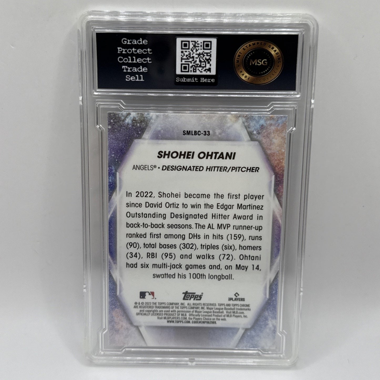 Shohei Ohtani 2023 Topps Stars Of MLB #SMLB33 Graded 10 Los Angeles Angels
