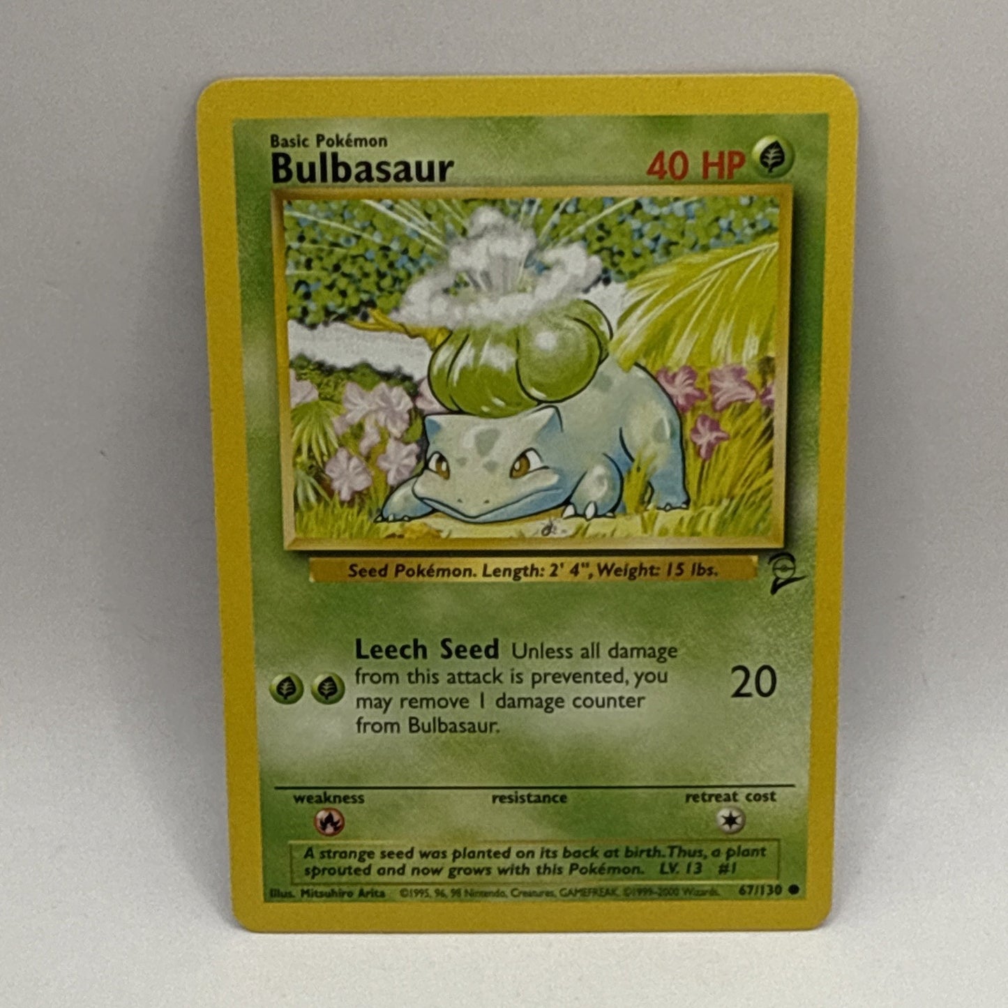 Pokemon Base Set 2 COMMON Bulbasaur 67/130 - MP Tcg Collectible Card