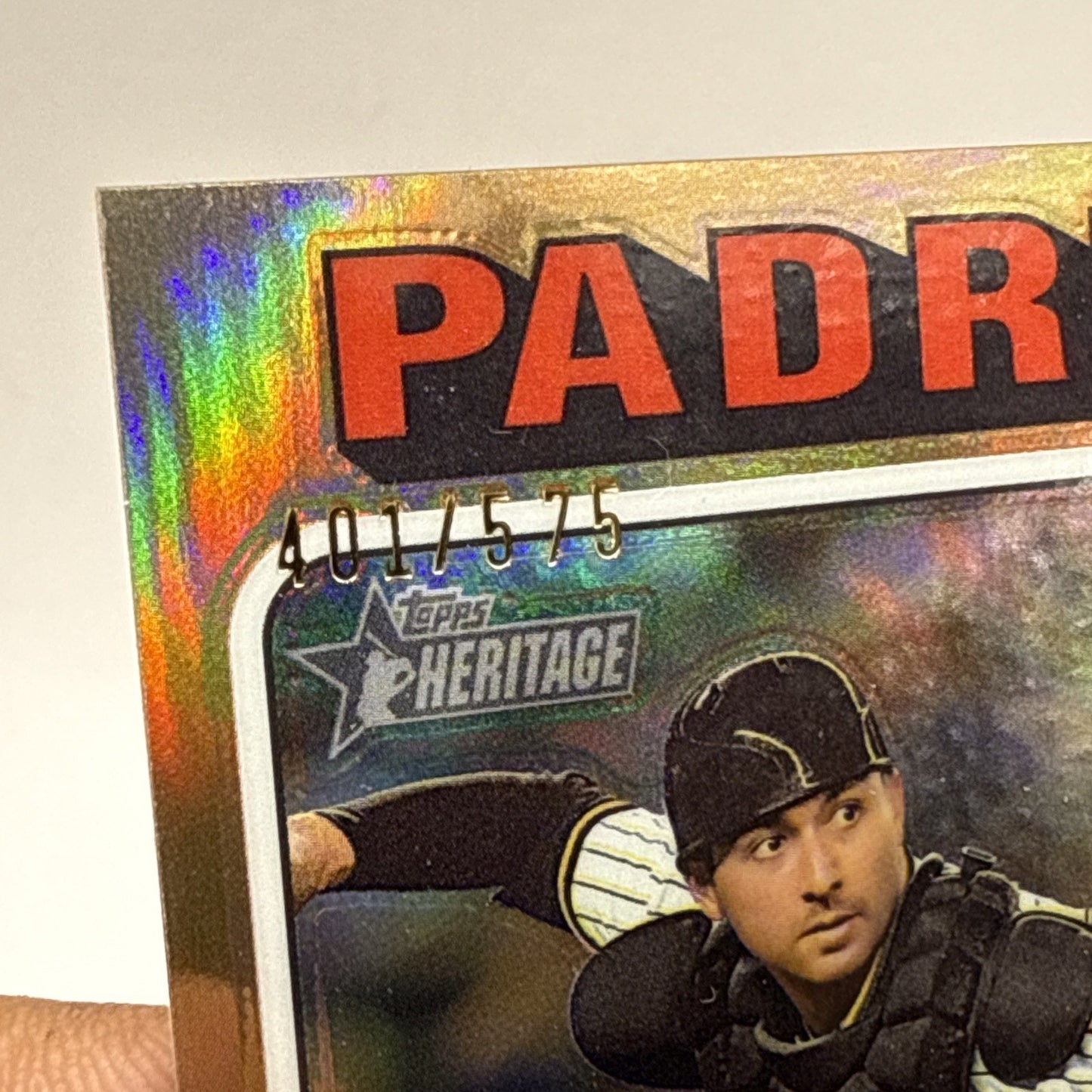 2024 Topps Heritage #10 Kyle Higashioka /575 Chrome Refractor Card MLB Padres