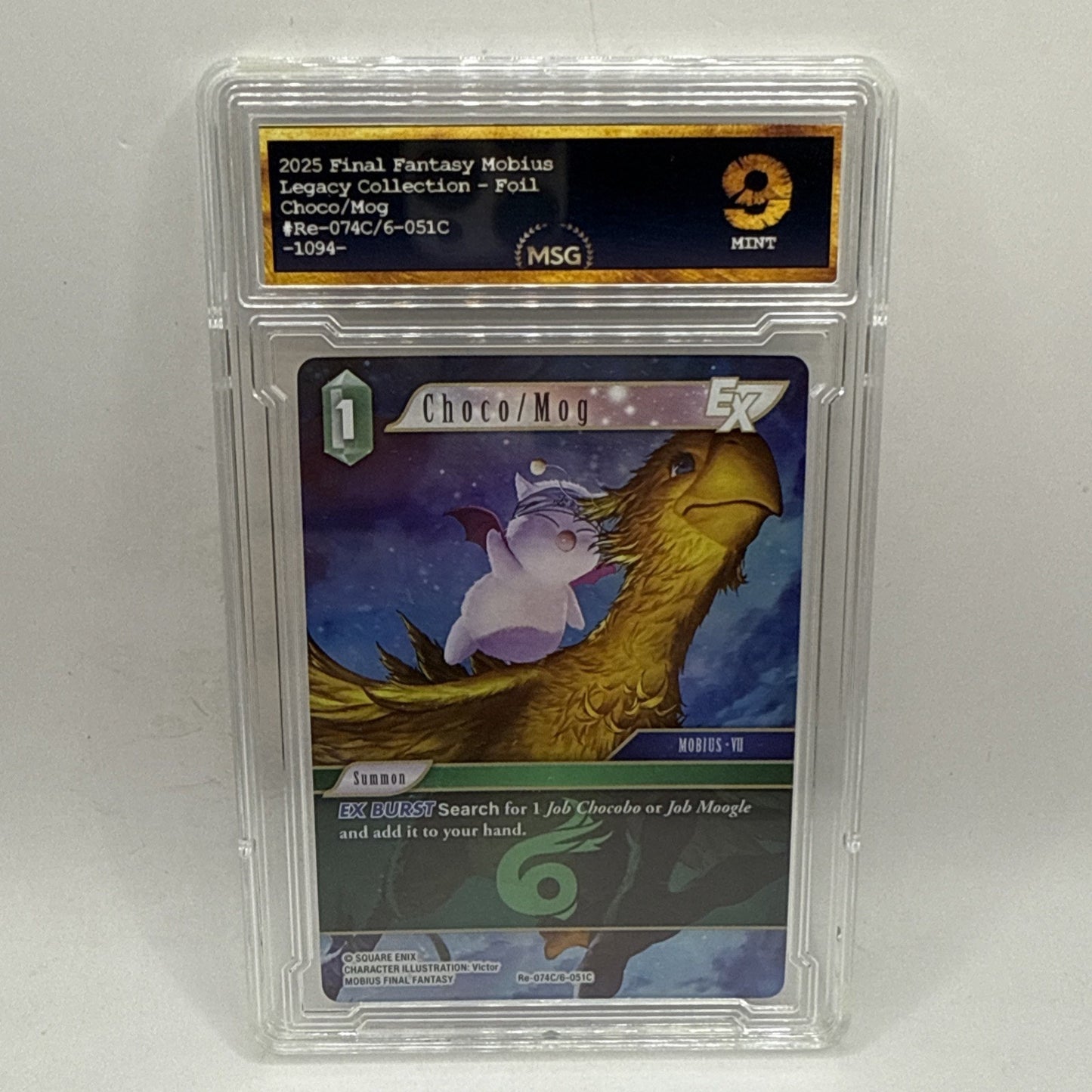 Choco/Mog Foil - Re-074C/6-051C - Final Fantasy TCG Graded 9 Mint Card