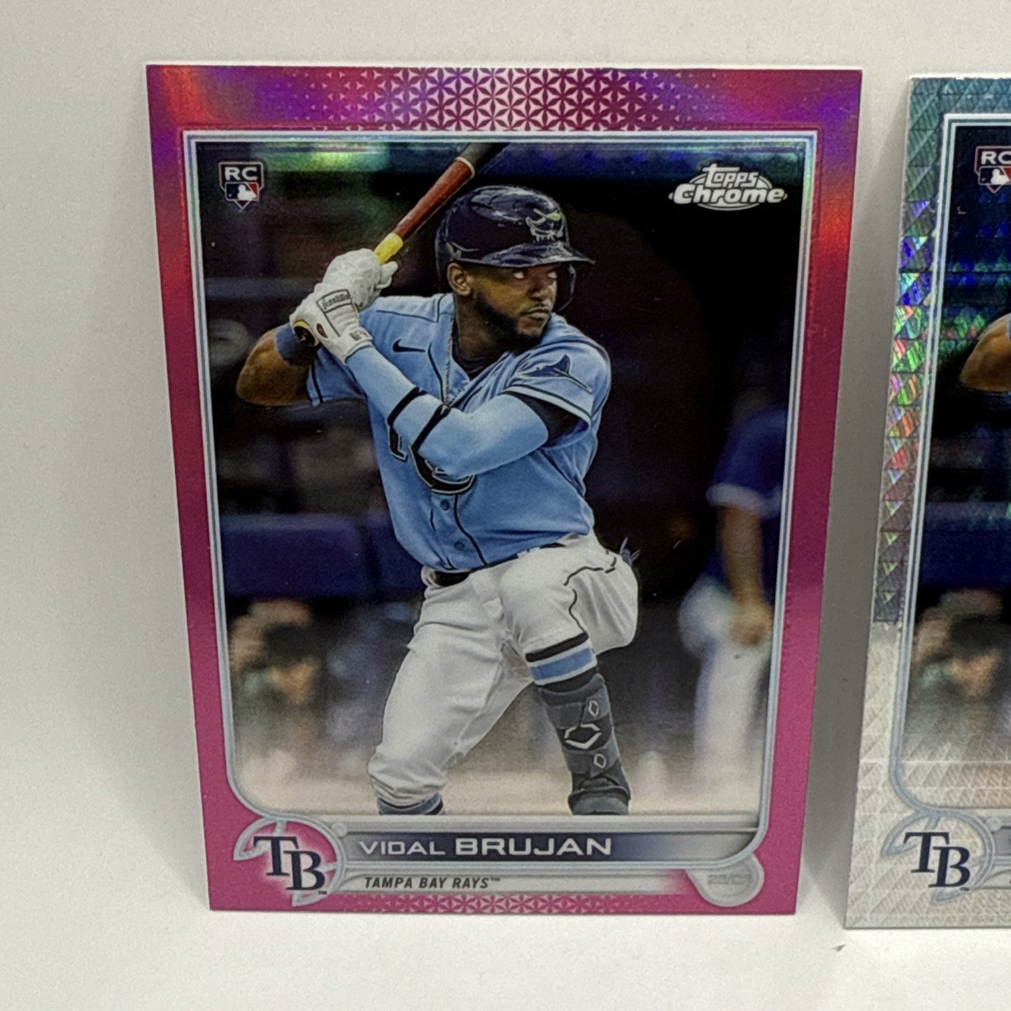 2022 Topps Chrome Vidal Brujan Pink Refractor #134 Tampa Bay Rays MLB