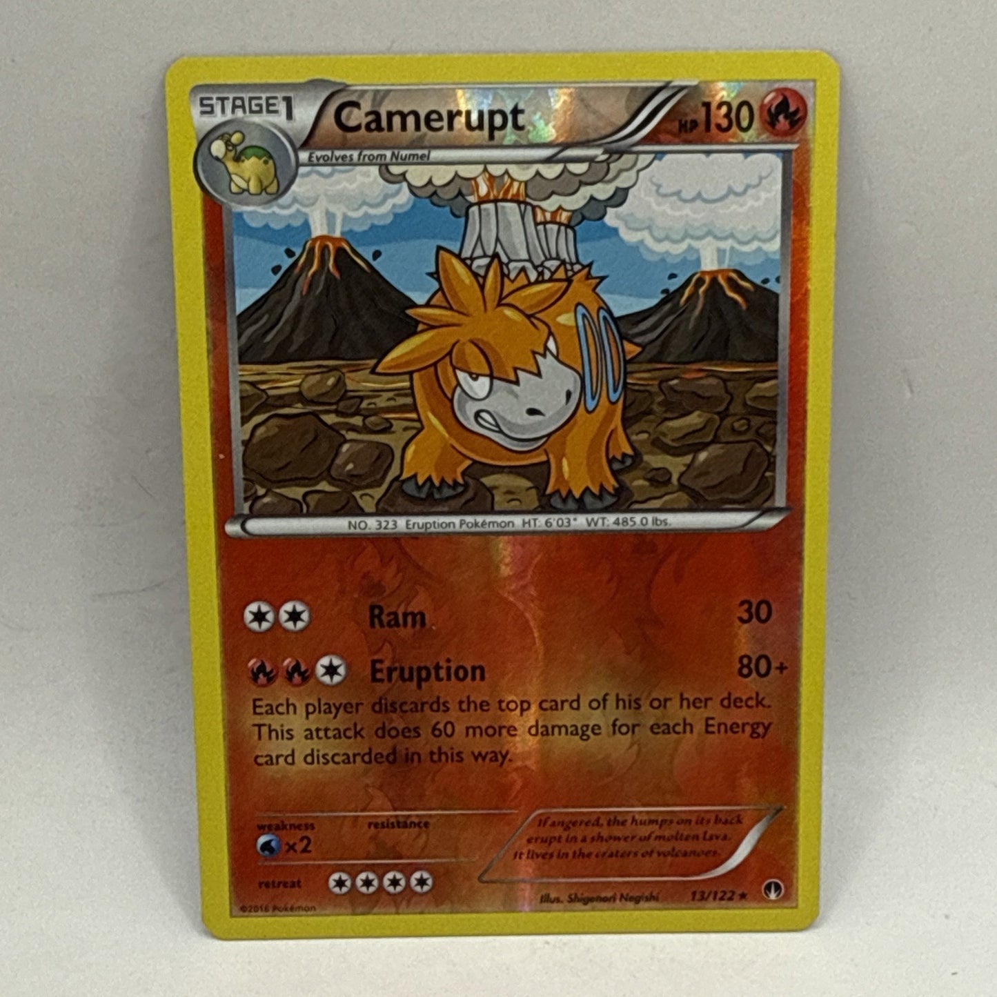 Pokemon - Camerupt Reverse Holo 13/122 XY BREAKPoint English Card HP Tcg
