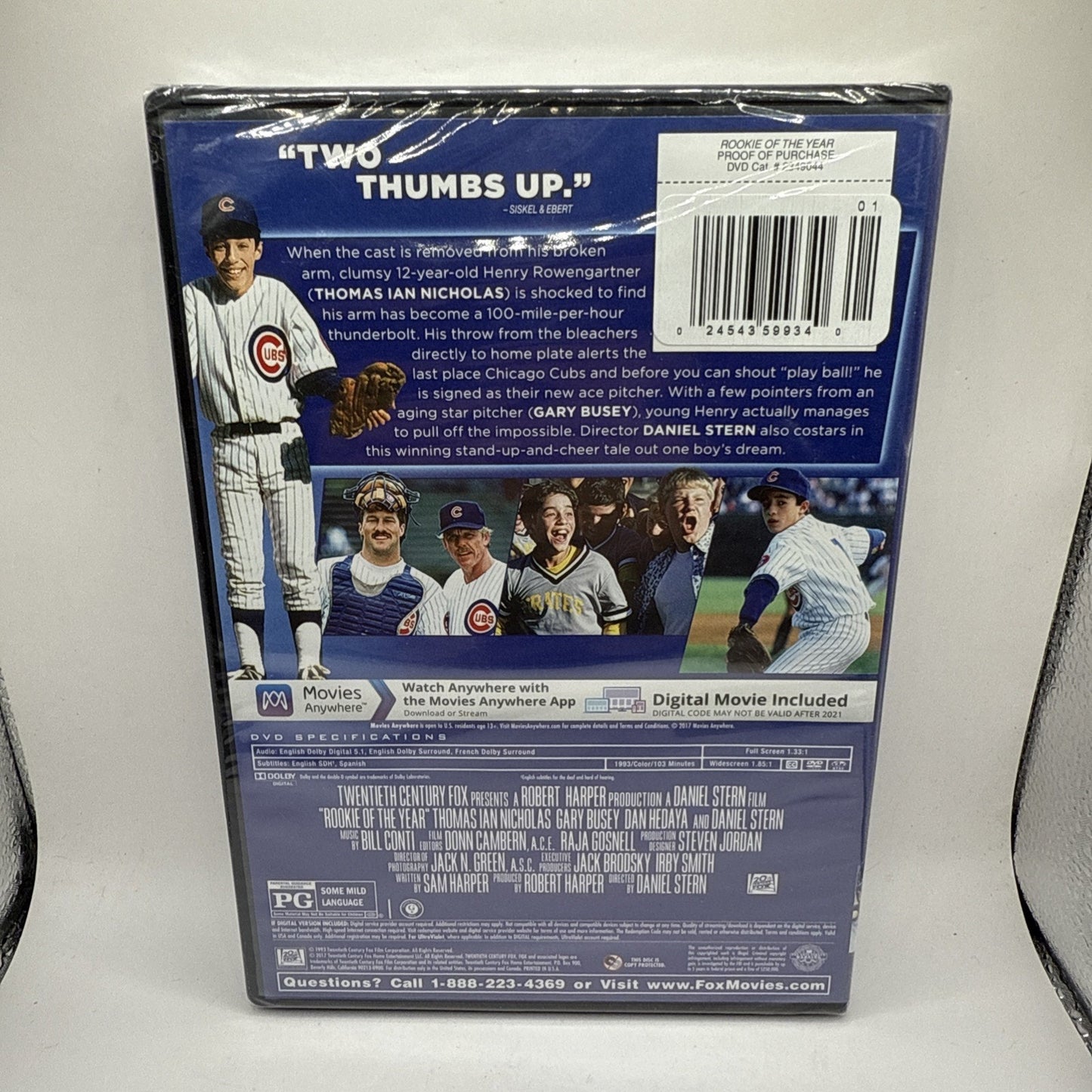 Rookie Of The Year (DVD, 2017 20th Century Fox) Thomas Ian Nicholas NEW SEALED
