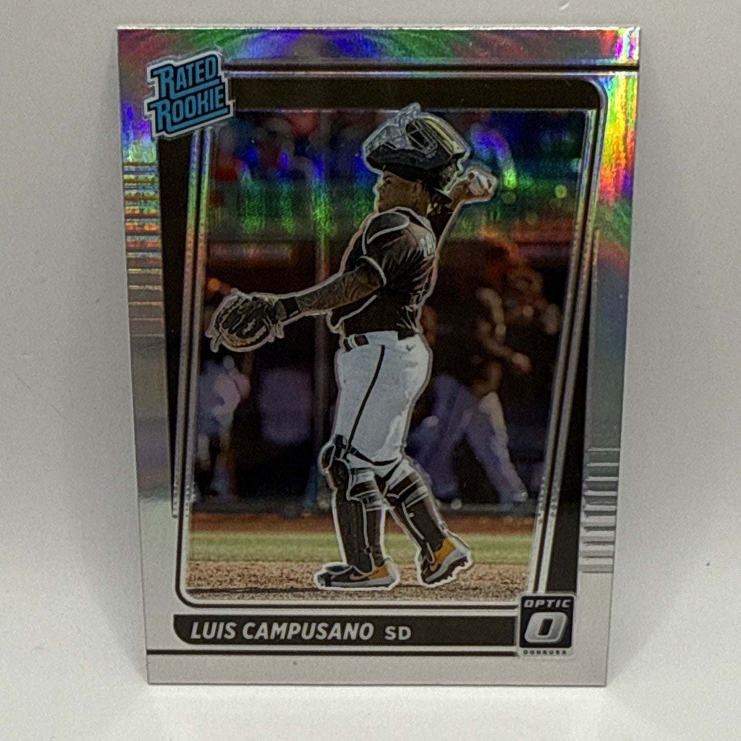 2021 Donruss Optic Luis Campusano Rated Rookie Prizm Holo #66 San Diego Padres
