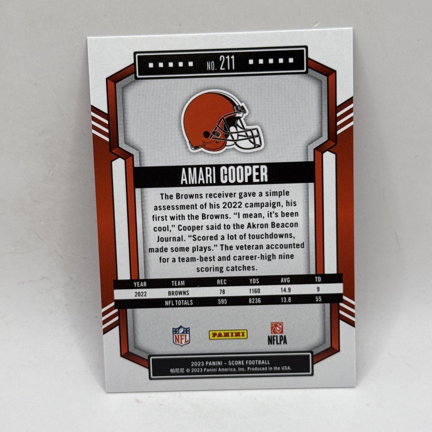 2023 Panini Score Football Amari Cooper Pink SP /199 NFL Browns Rare Card