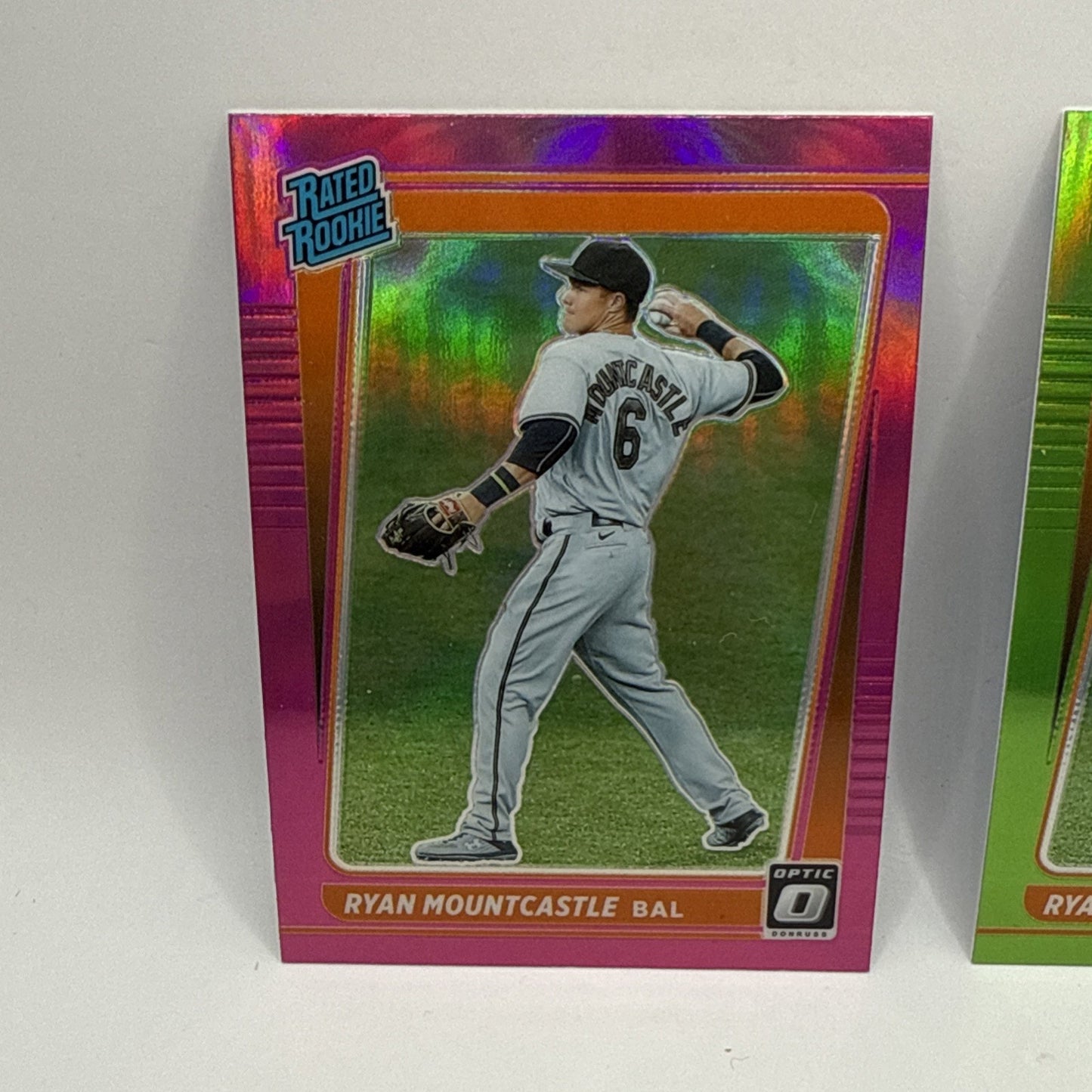 2021 Donruss Optic #59 Ryan Mountcastle Pink & Green Rookie Card Baltimore MLB