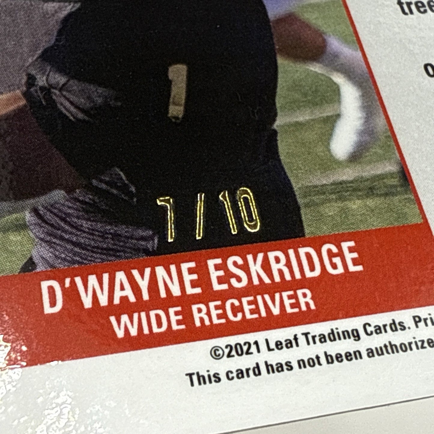 2021 Leaf Pro Set Metal Blue D'Wayne Eskridge RC /10 SP NFL Seahawks