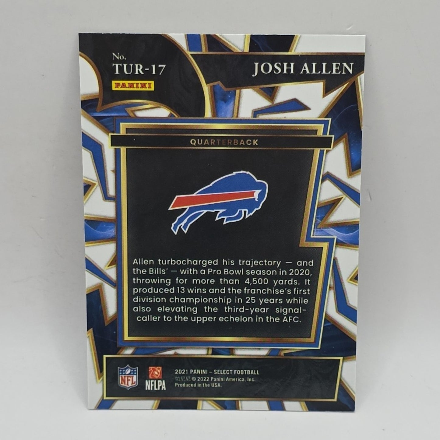 2021 Panini Select Turbocharged Josh Allen #TUR-17 NFL Buffalo Bills Football QB
