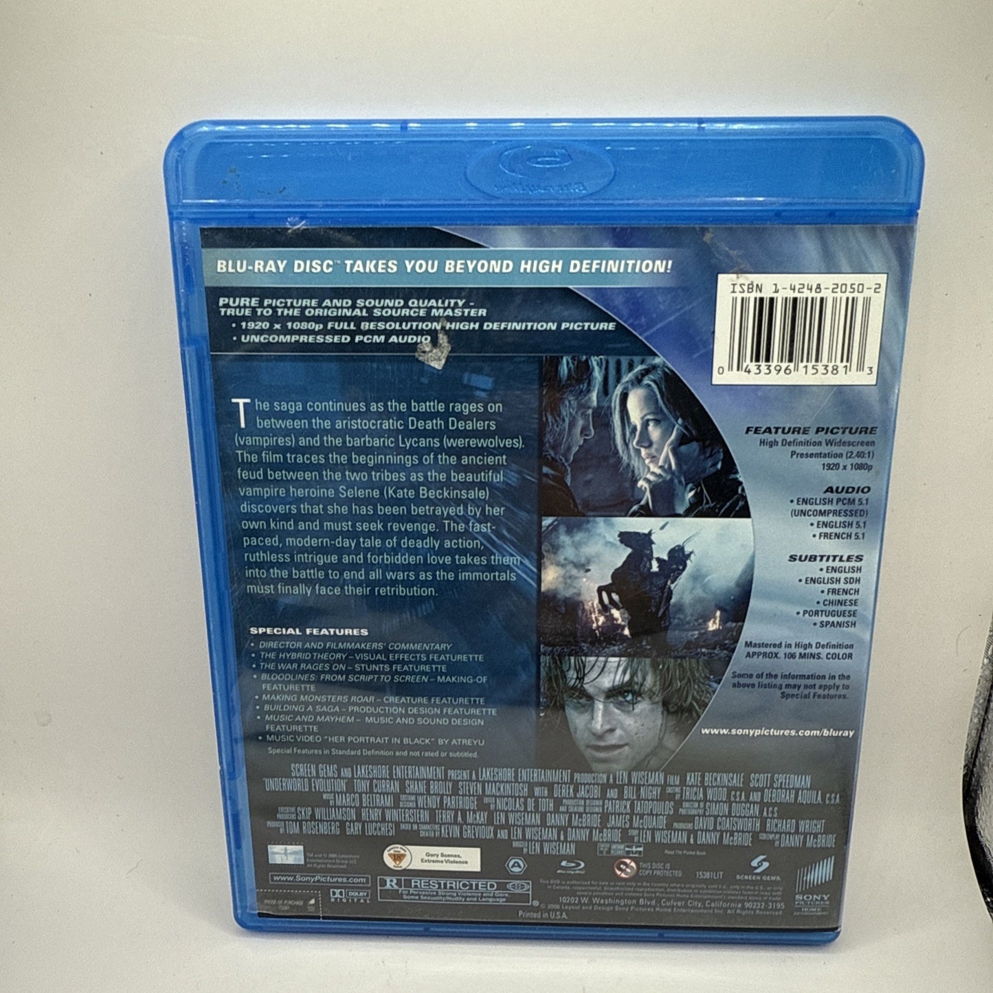 Underworld: Evolution (Blu-ray, 2006) Kate Beckinsale - Scott Speedman
