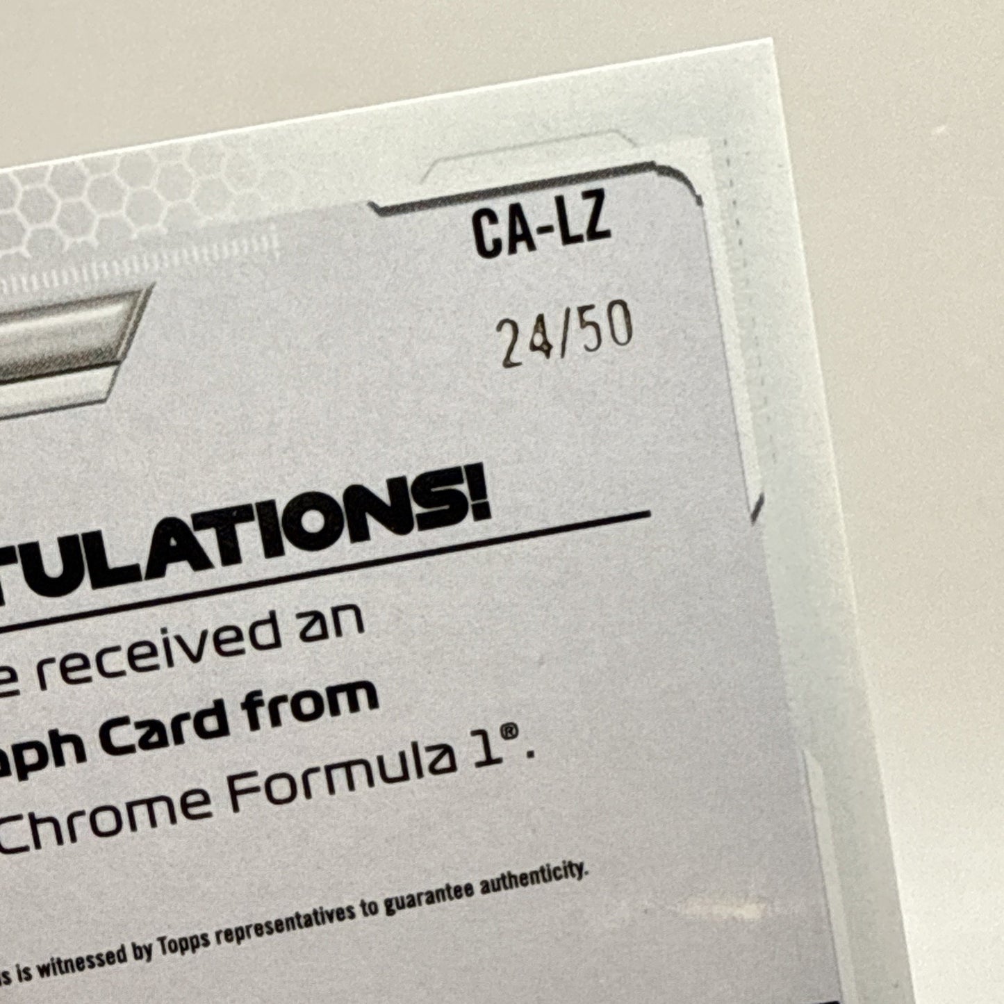 2021 Topps Formula 1 #62 Lirim Zendeli Gold /50 Auto - Short Print - Rare Card
