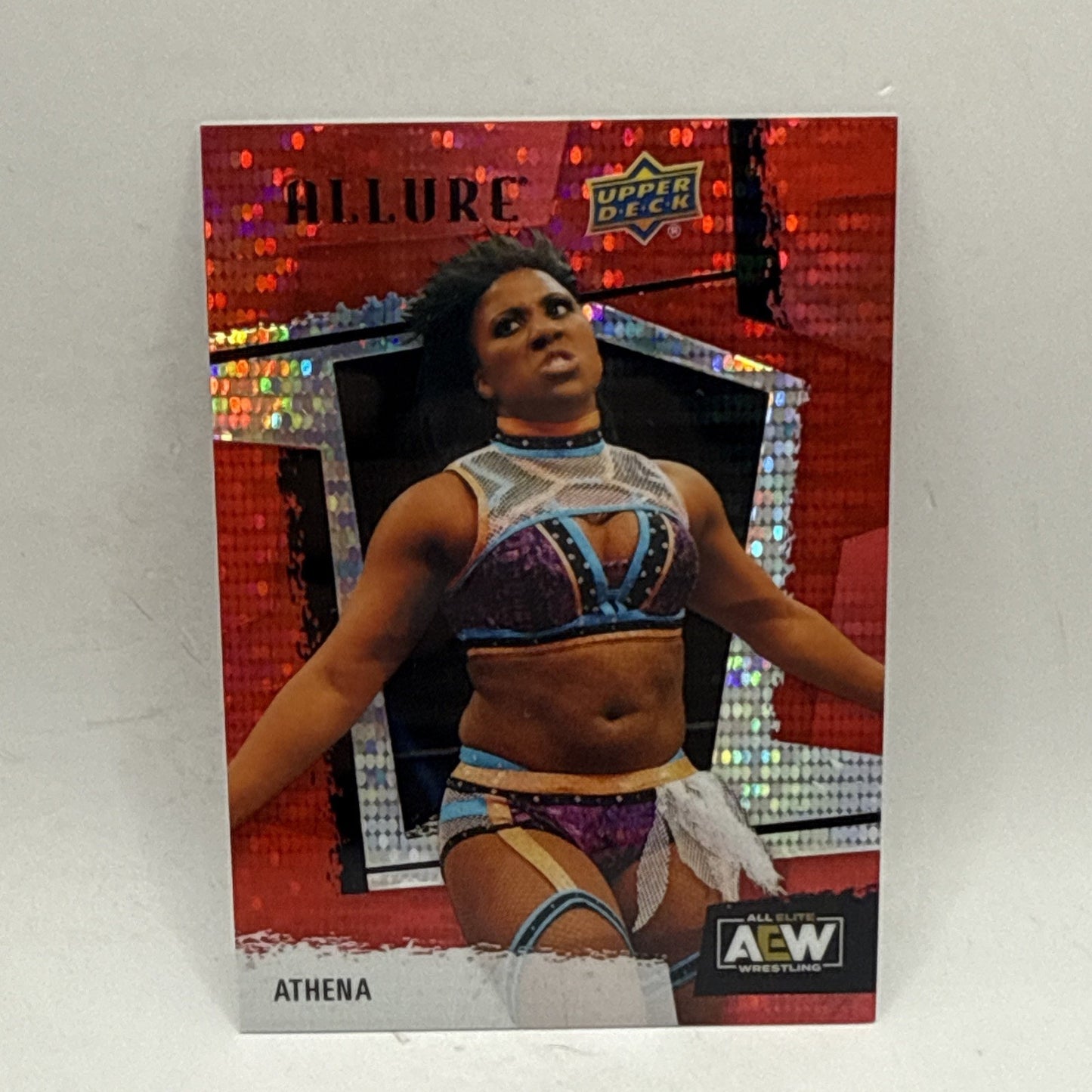 2022 Upper Deck Allure AEW - Athena #100 Red Pulsar Wrestling Trading Card WWE