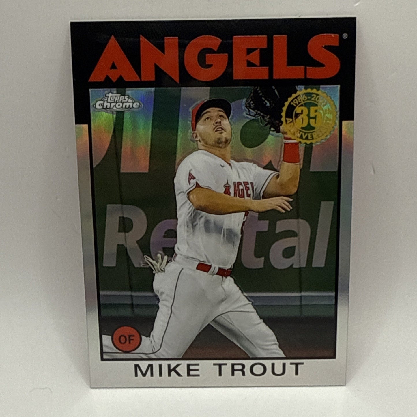 2021 Topps Chrome #89BC-2 Mike Trout Refractor Los Angeles Angels MLB Card