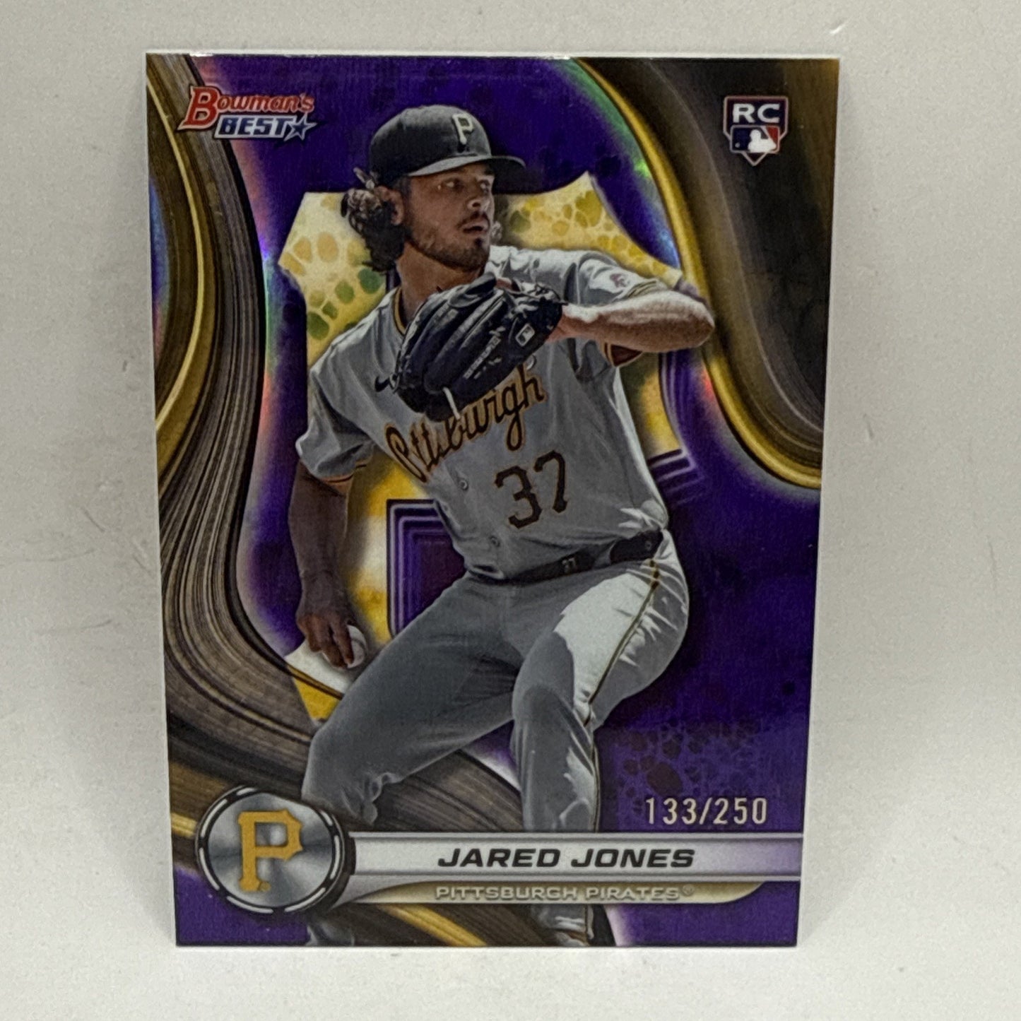 JARED JONES 2024 BOWMAN'S BEST ROOKIE PURPLE REFRACTOR PIRATES RC /250