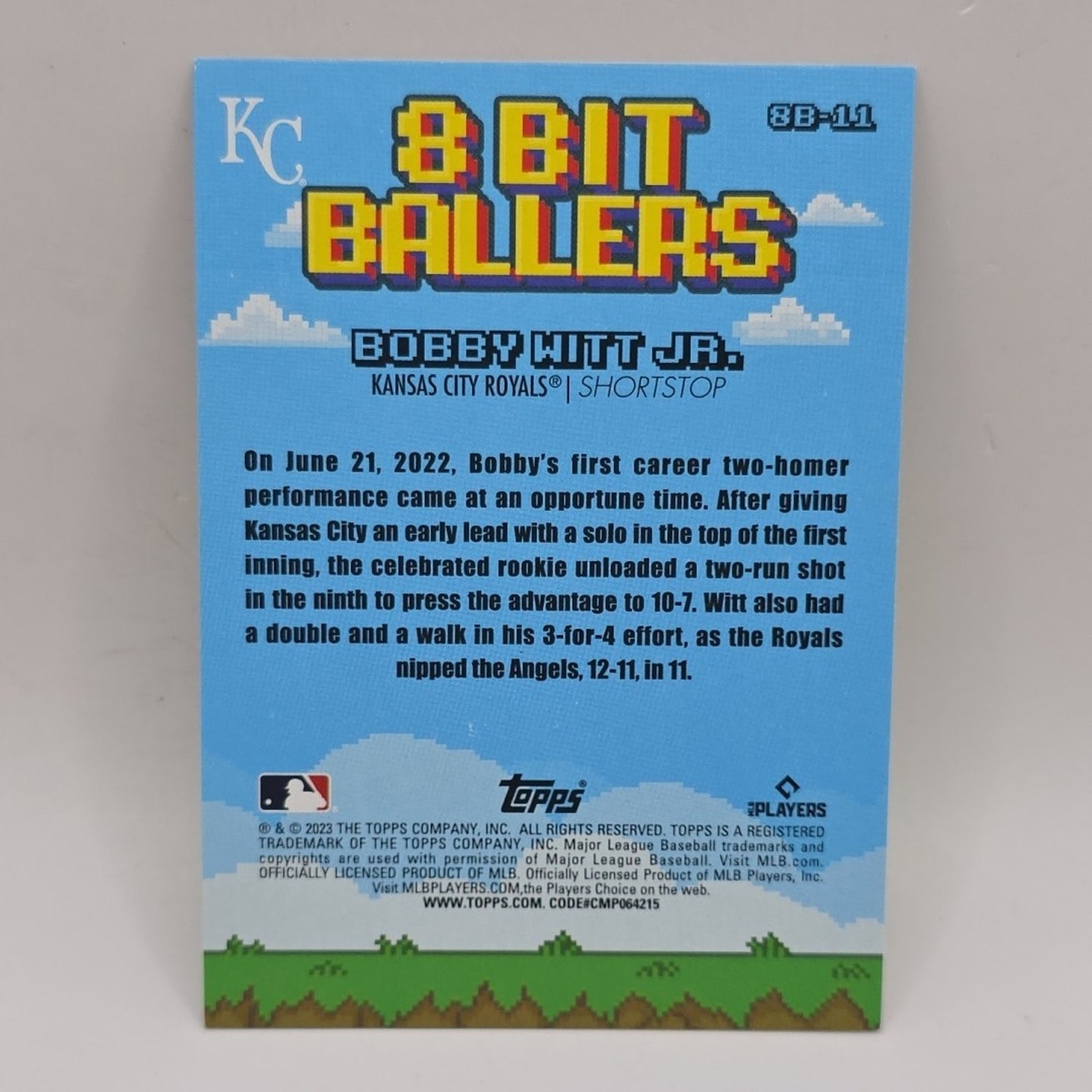 2023 Topps Big League Baseball Bobby Witt Jr. 8 Bit Ballers Kansas City Royals