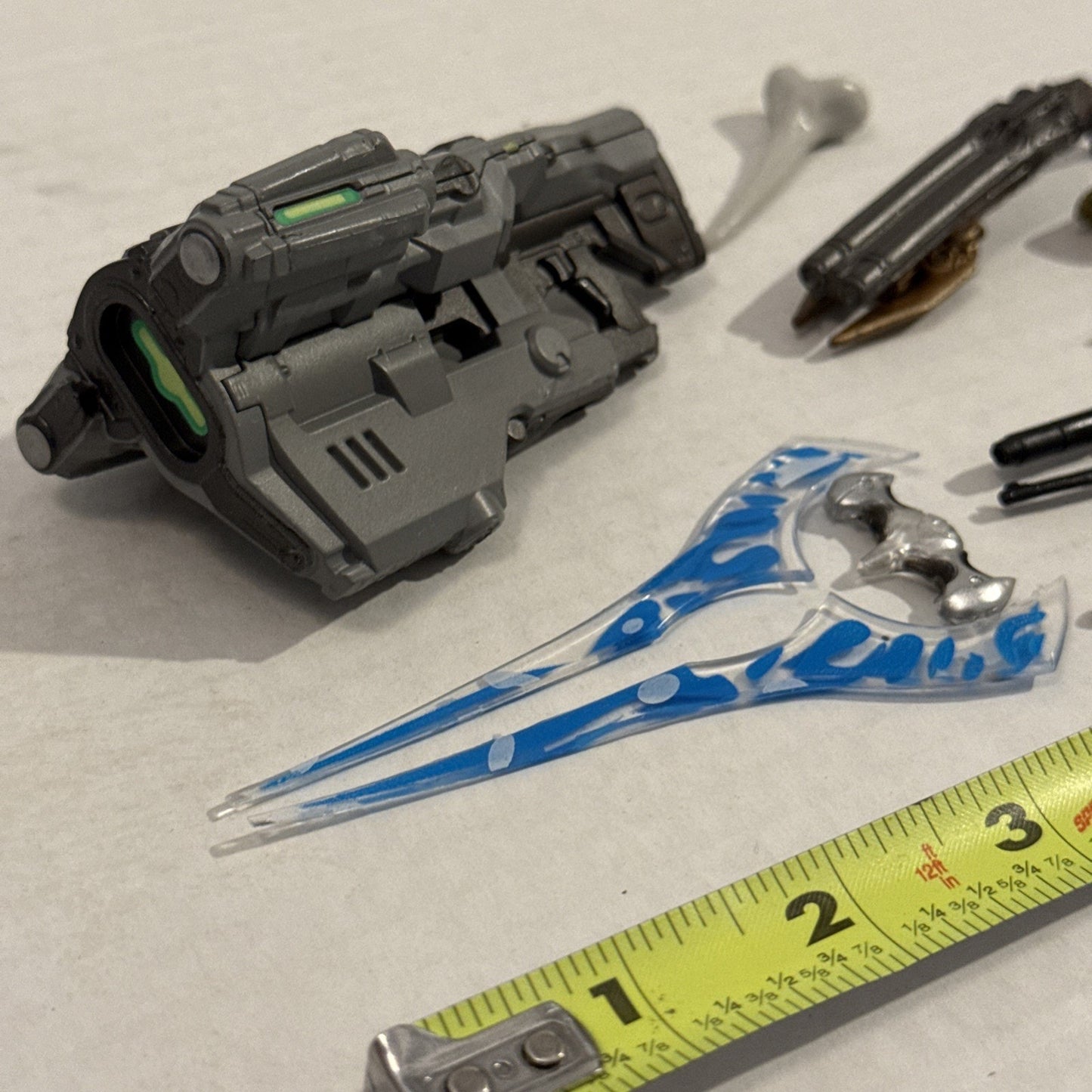 Lot Of Toy Action Figure Weapons - Halo, Doom, Batman, God Of War Parts Play Set