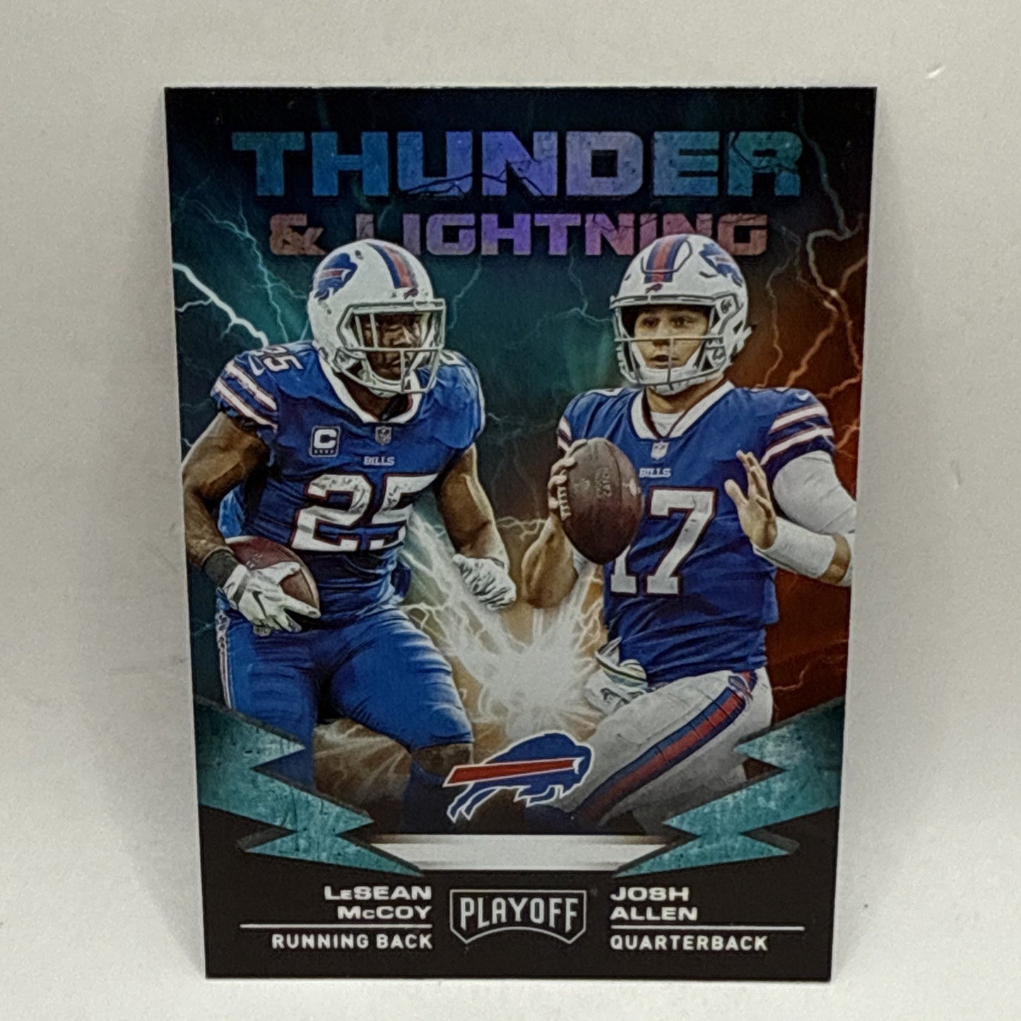 2019 Panini Playoff Josh Allen LeSean McCoy Thunder Lightning #15 NFL Bills