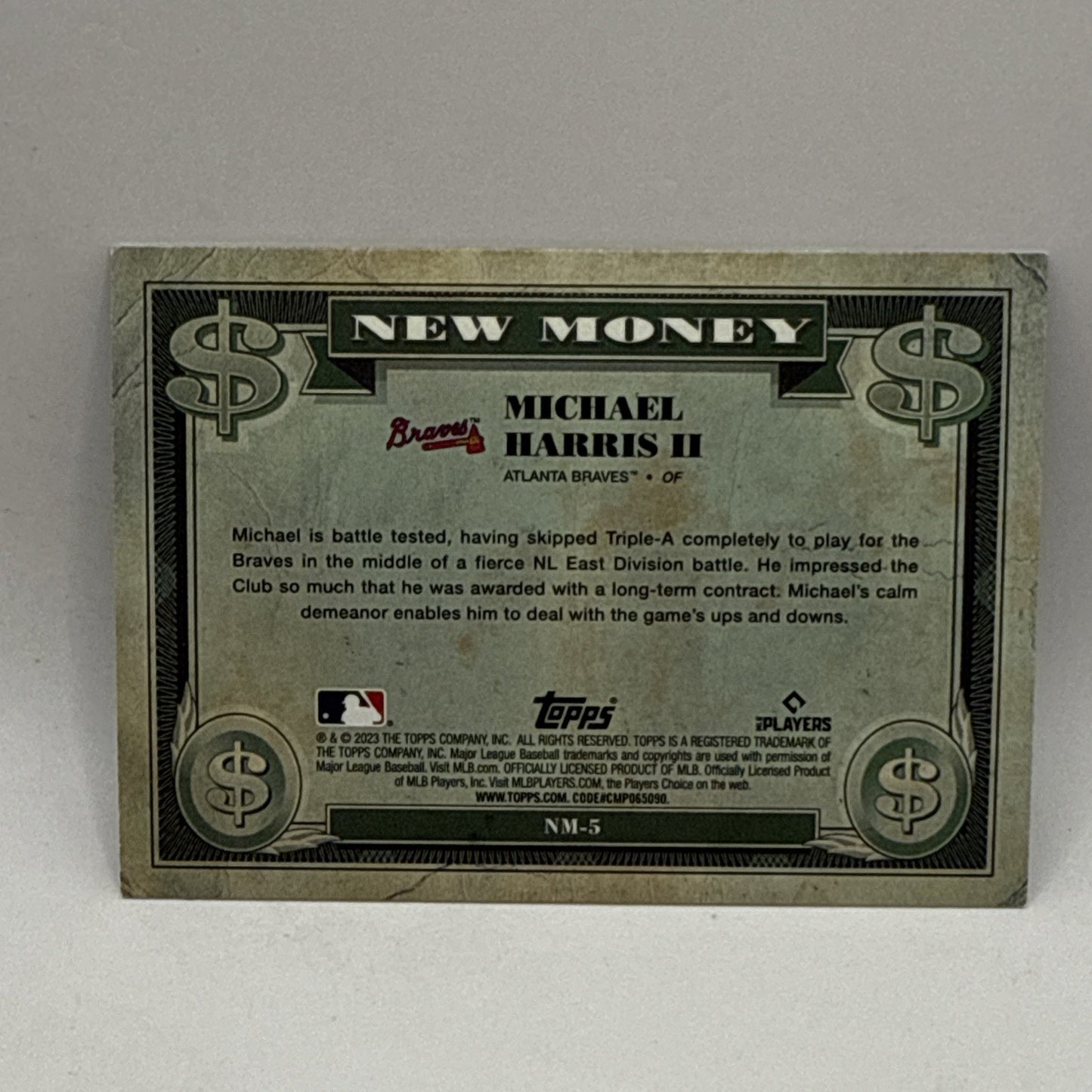 2023 Bowman Platinum Michael Harris II RC New Money #NM-5 - Atlanta Braves