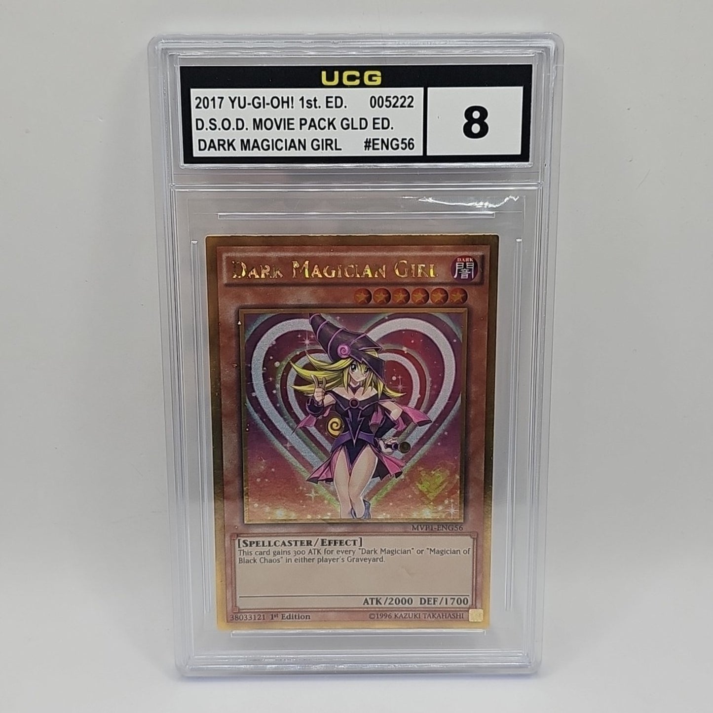 2017 Dark Magician Girl MVP1-ENG56 Gold Rare - 1st Edition Graded 8 Yugioh Tcg