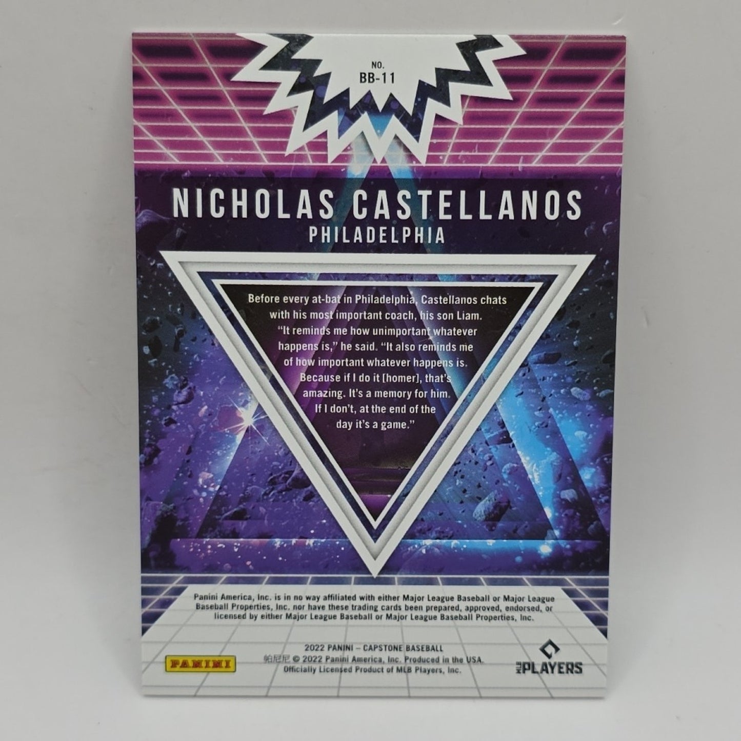 2022 Panini Capstone Big Bang Nicholas Casatellanos # BB-11 Phillies