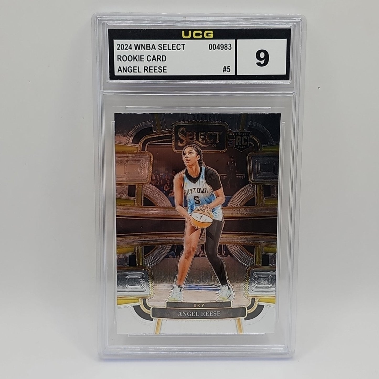 2024 Panini Select WNBA - Concourse Angel Reese #5 Silver Prizm (RC) Graded 9