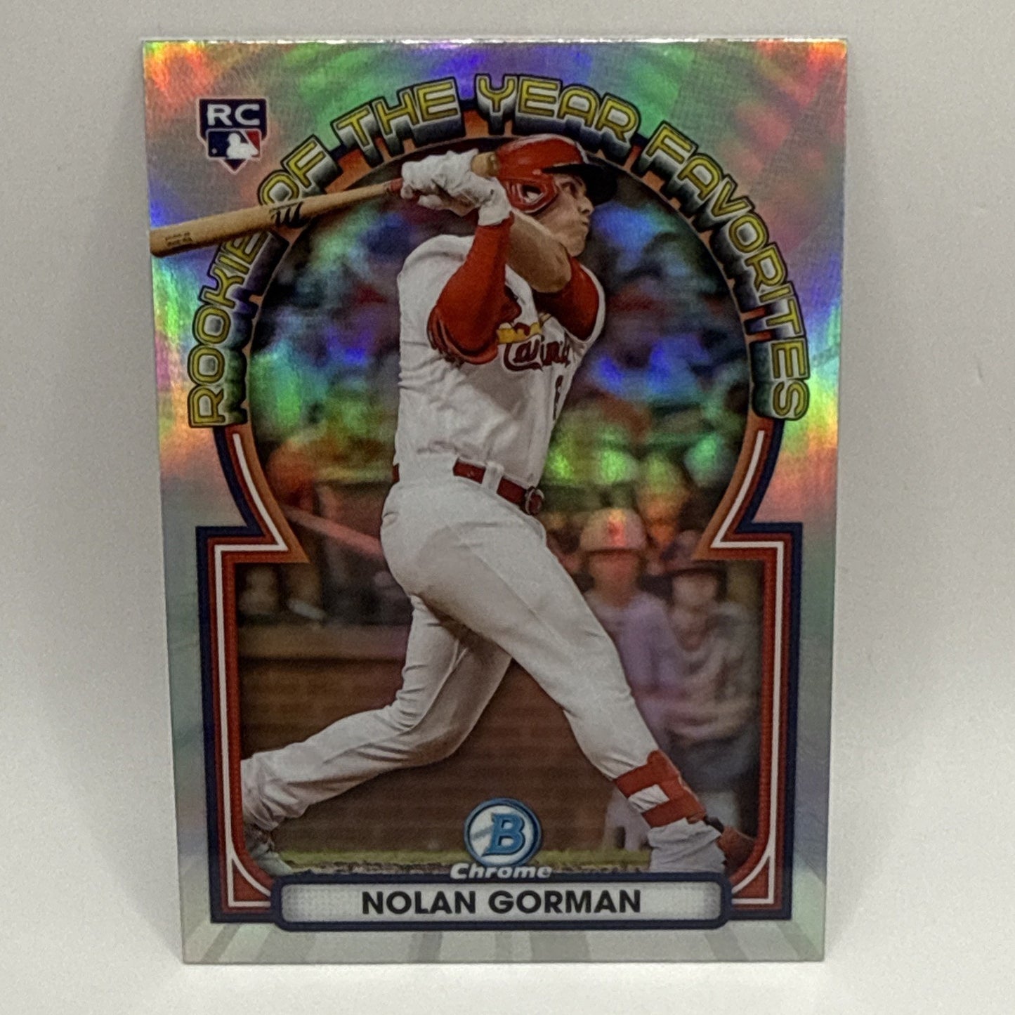 2023 Bowman Chrome Nolan Gorman RC Rookie of the Year Favorites #ROYF-5