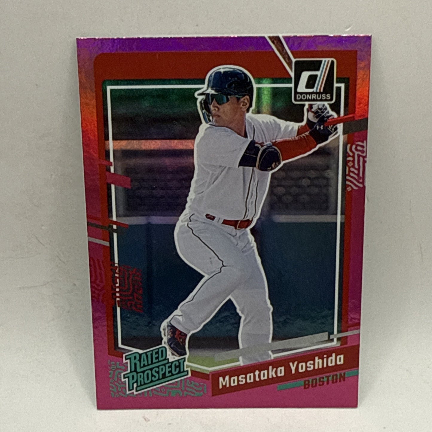 2023 Donruss Masataka Yoshida Rated Prospect Holo Pink Rookie RC #84 Red Sox