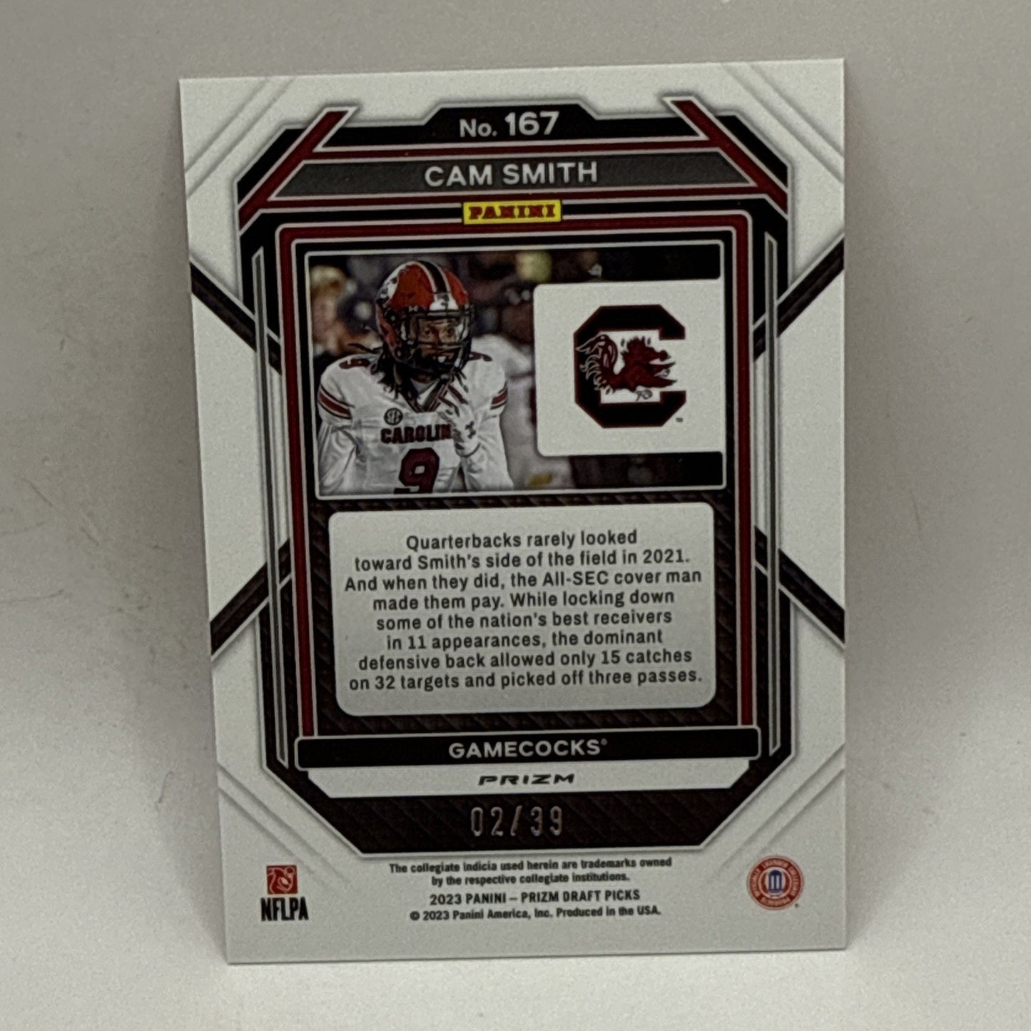 2023 Panini Prizm Draft Picks - Cam Smith #167 Orange Prizm /39 (RC) NFL Miami