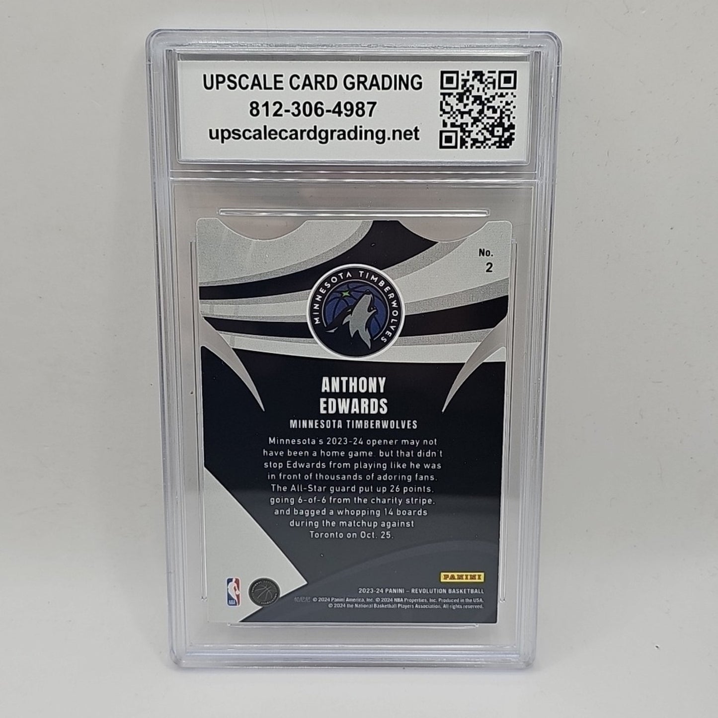 2023 Revolution #2 Anthony Edwards Liftoff Die-Cut NBA Minnesota Graded 9