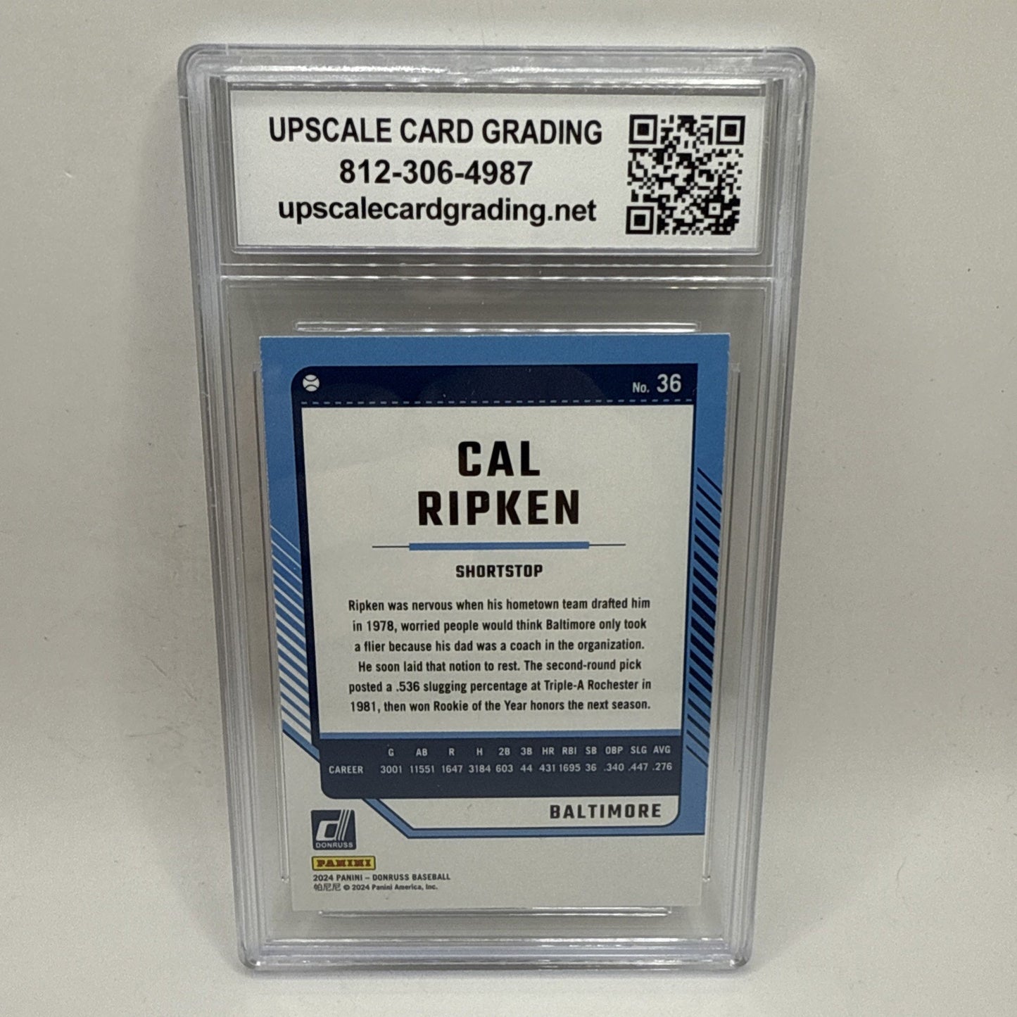2024 Panini Donruss Cal Ripken Jr Liberty Foil HOLO Orioles #36 Graded 10 MLB