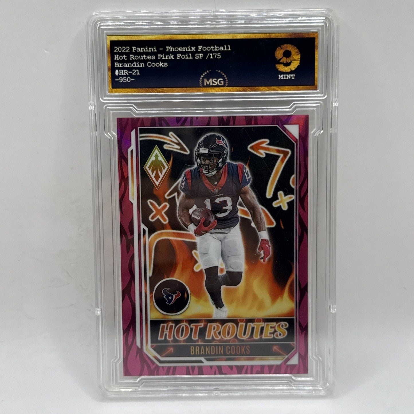 2022 Panini Phoenix - Hot Routes Pink #HR-21 Brandin Cooks /175 Graded 9 NFL